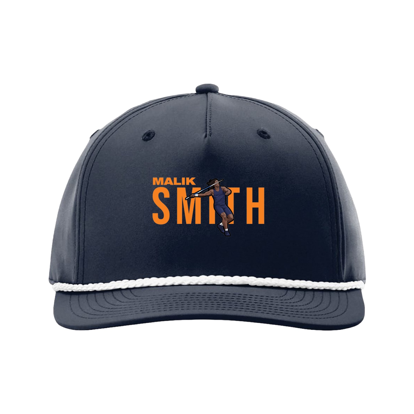Five-Panel Classic Rope Cap — Player Name in Navy