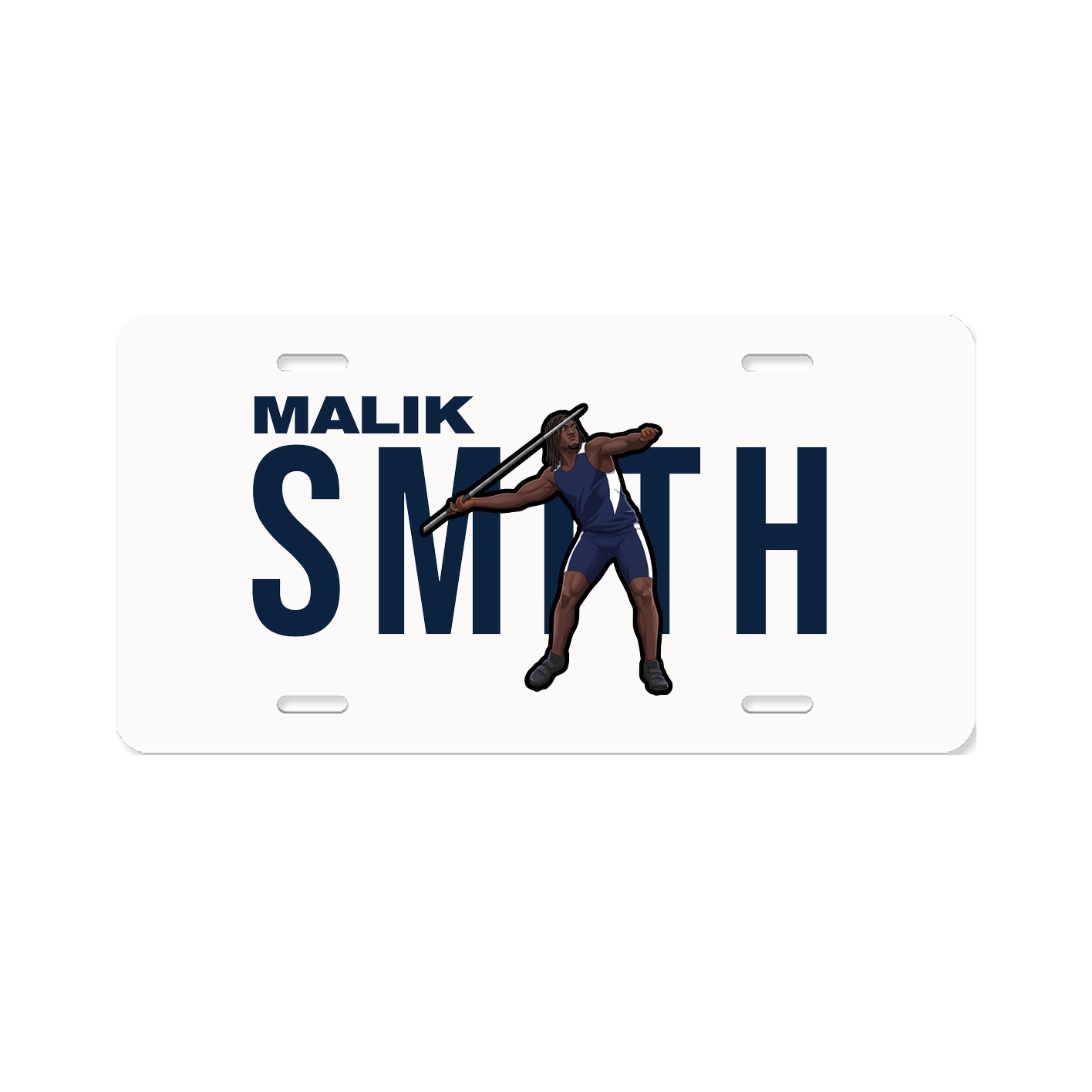 License Plate — Player Name in Classic
