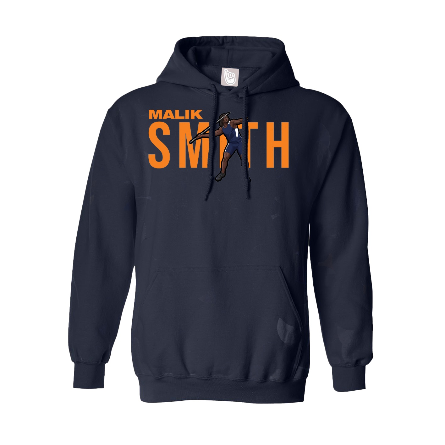 Youth Hoodie — Player Name in Navy