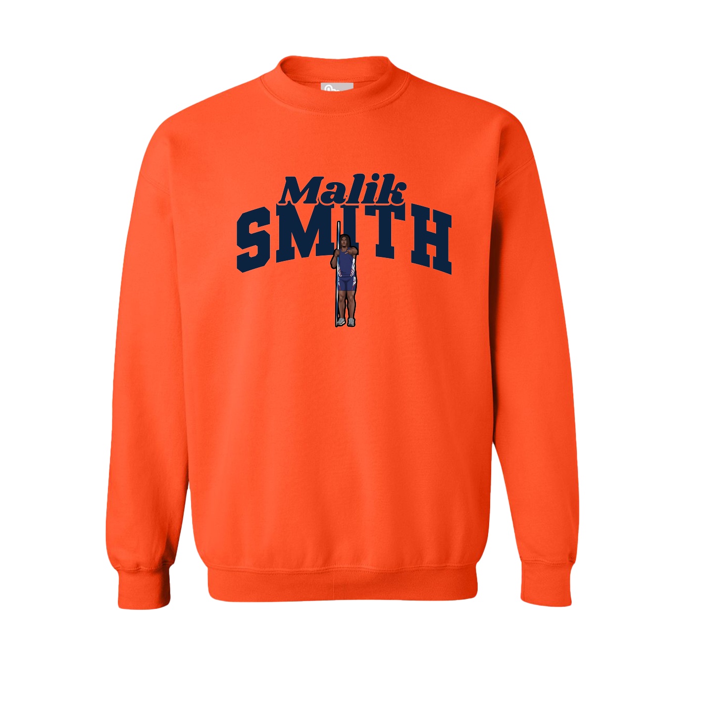Fleece Crew — Signature Arch in Orange