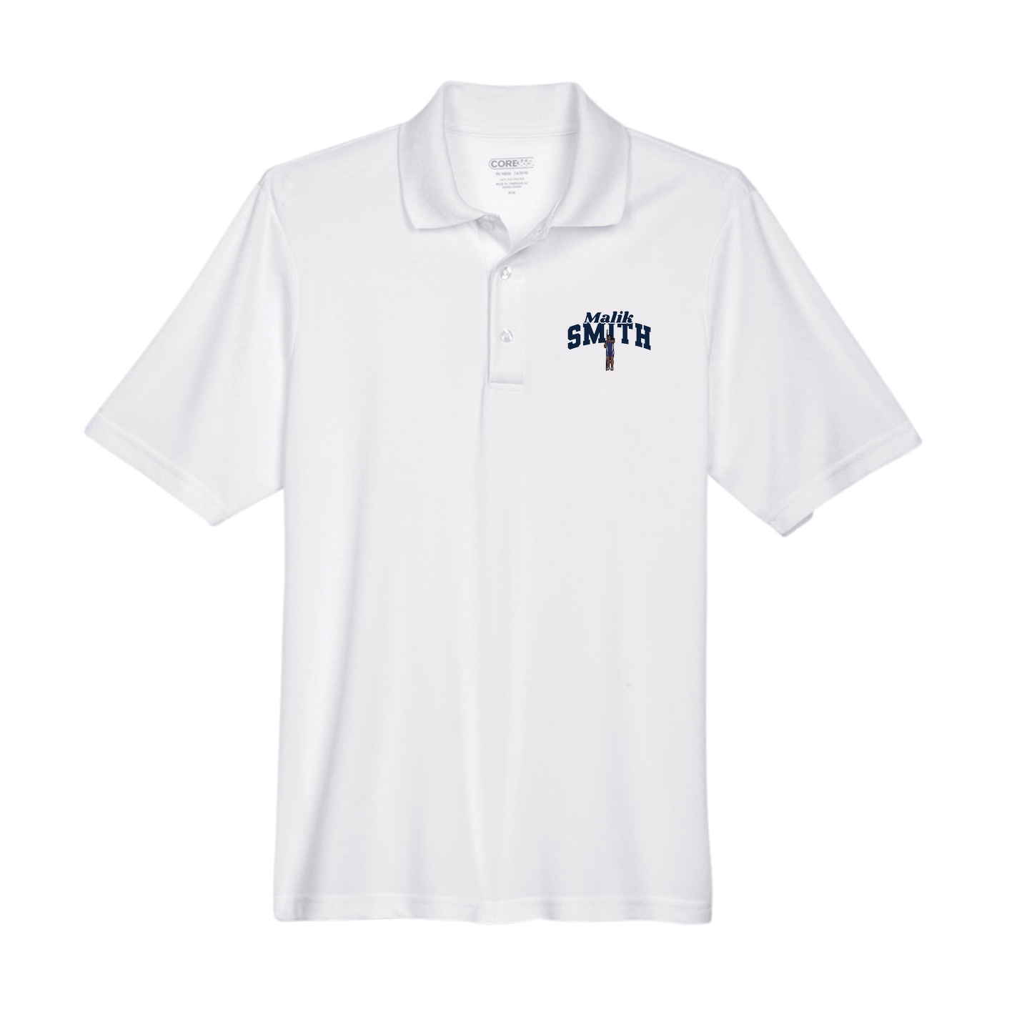 Performance Polo — Signature Arch in White