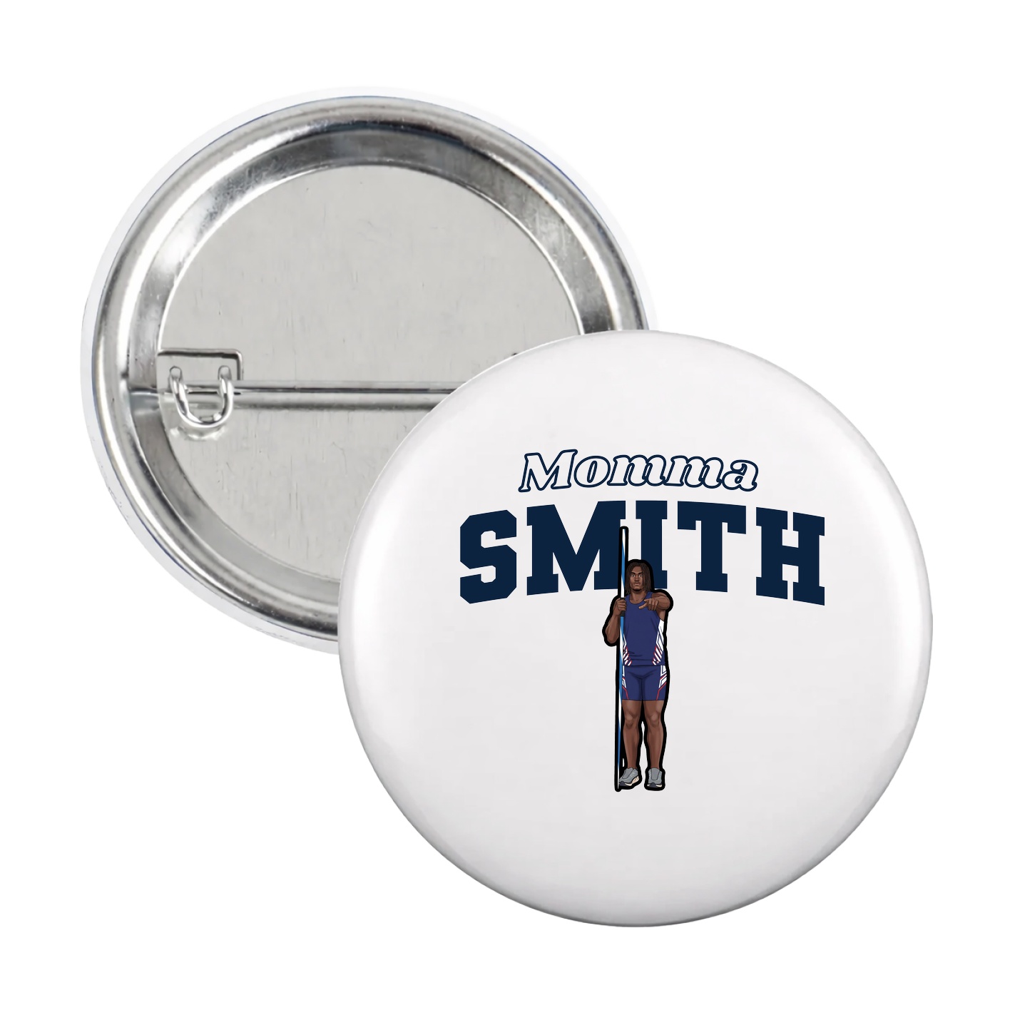 Game Day Button — Mothers Day Block in White