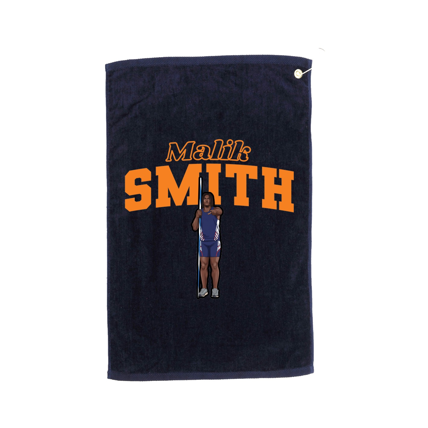 Golf Towel — Name Arch in Navy