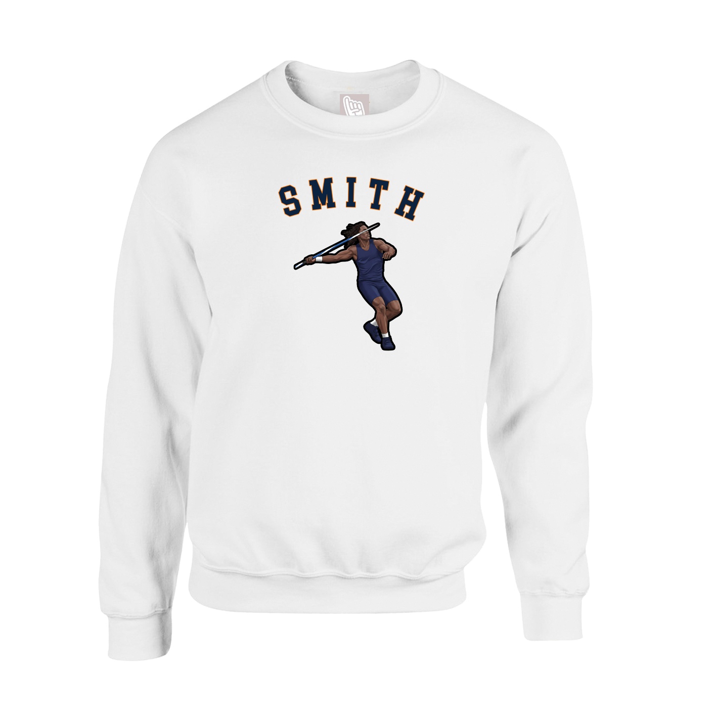 Fleece Crew — Shirsey Arch in White