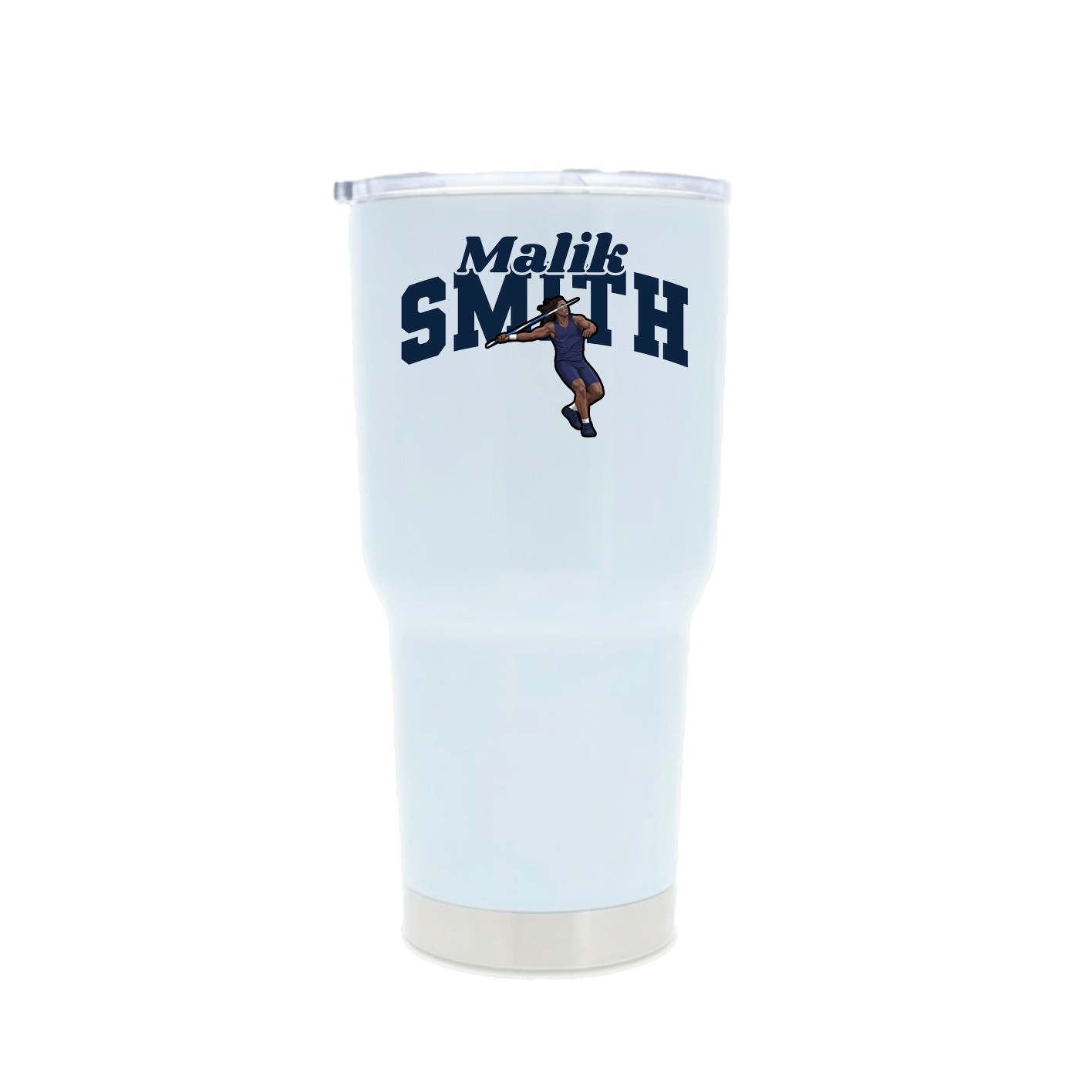 30oz Stainless Steel Tumbler — Signature Arch in White