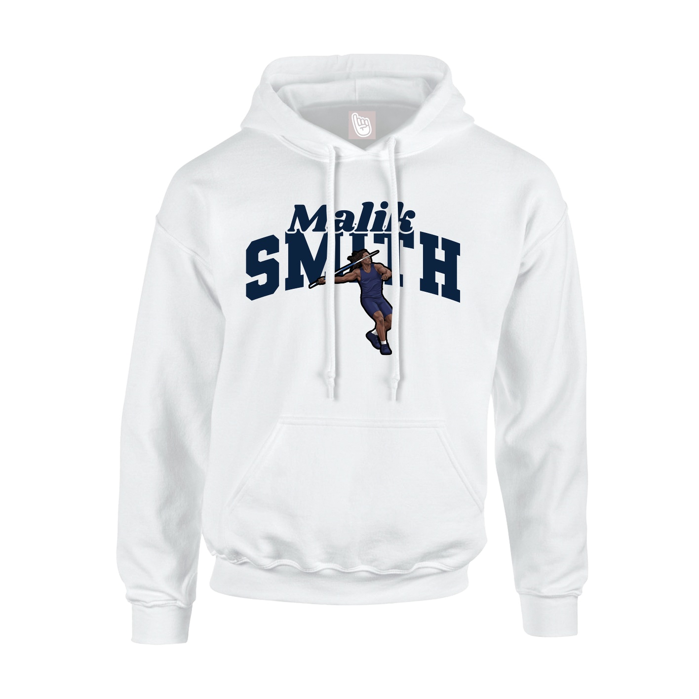 Youth Hoodie — Signature Arch in White
