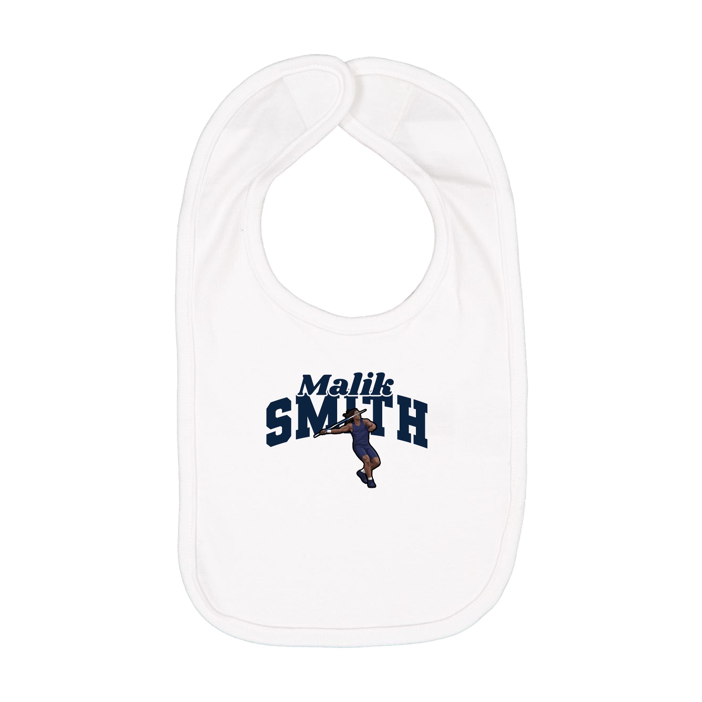 Infant Bib — Signature Arch in White