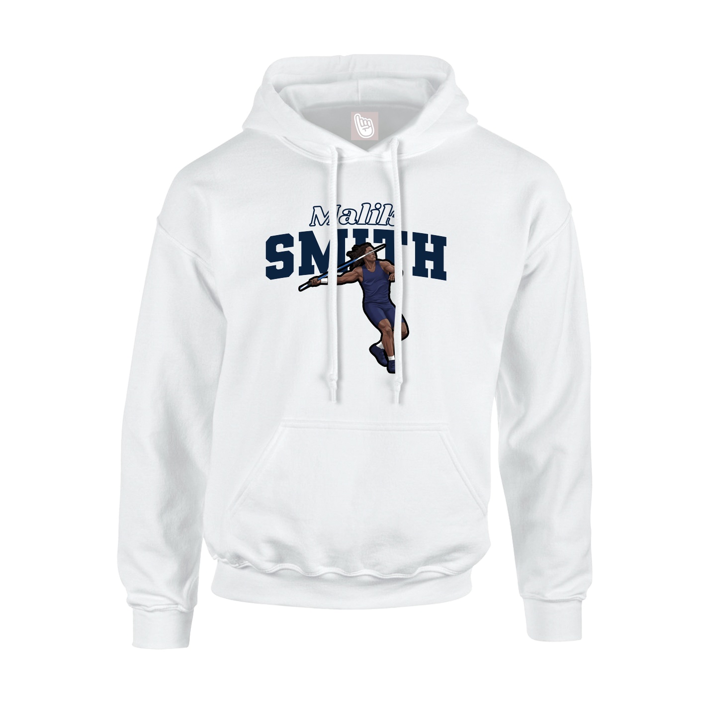 Hoodie — Name Arch in White