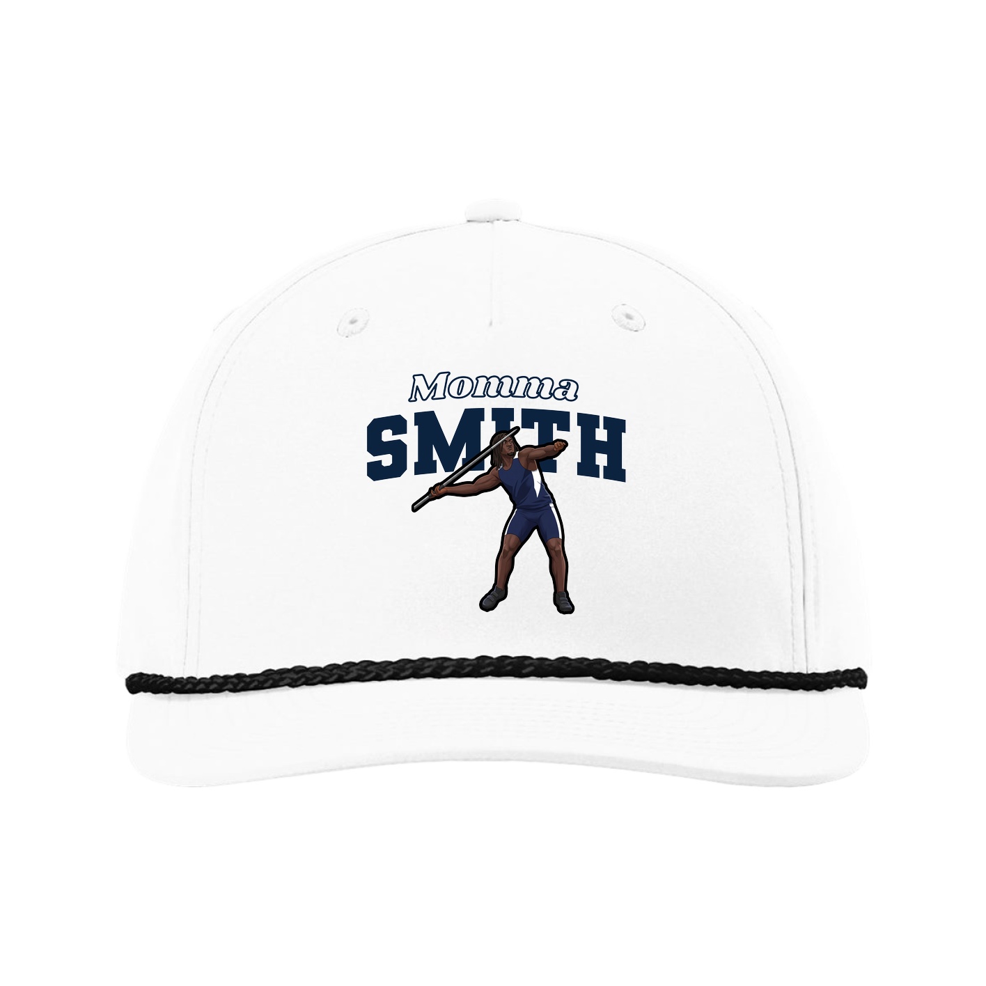 Five-Panel Classic Rope Cap — Mothers Day Block in White