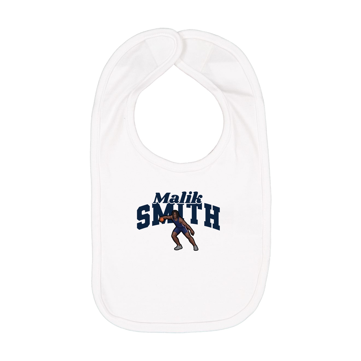 Infant Bib — Signature Arch in White