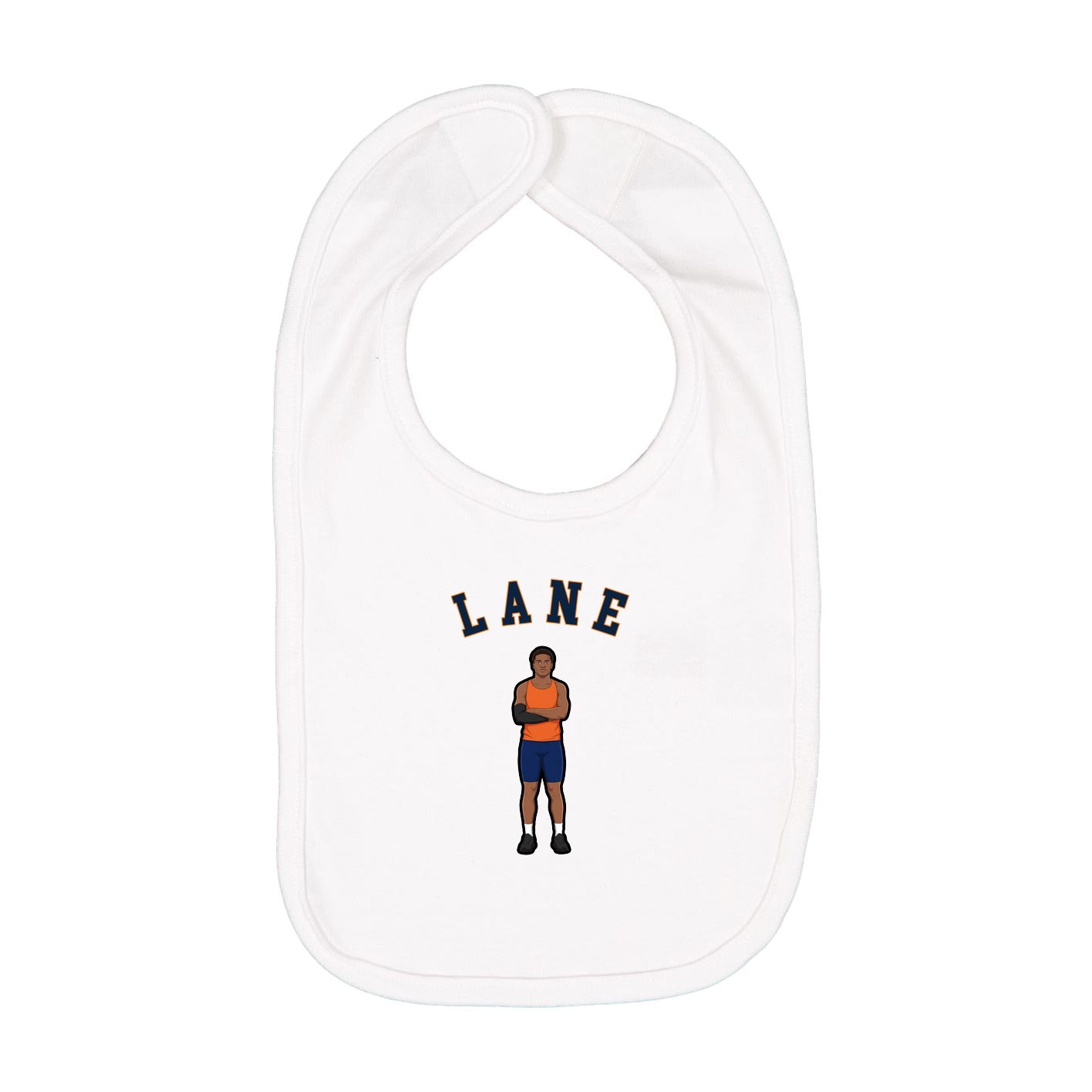 Infant Bib — Shirsey Arch in White
