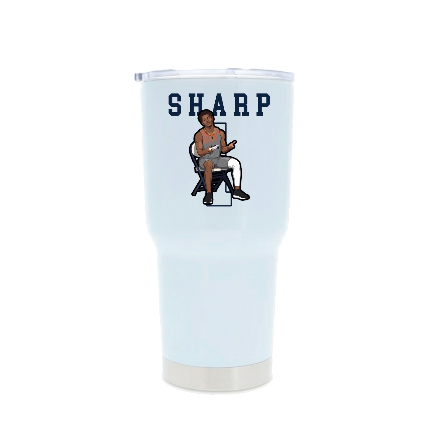 30oz Stainless Steel Tumbler — Shirsey in White