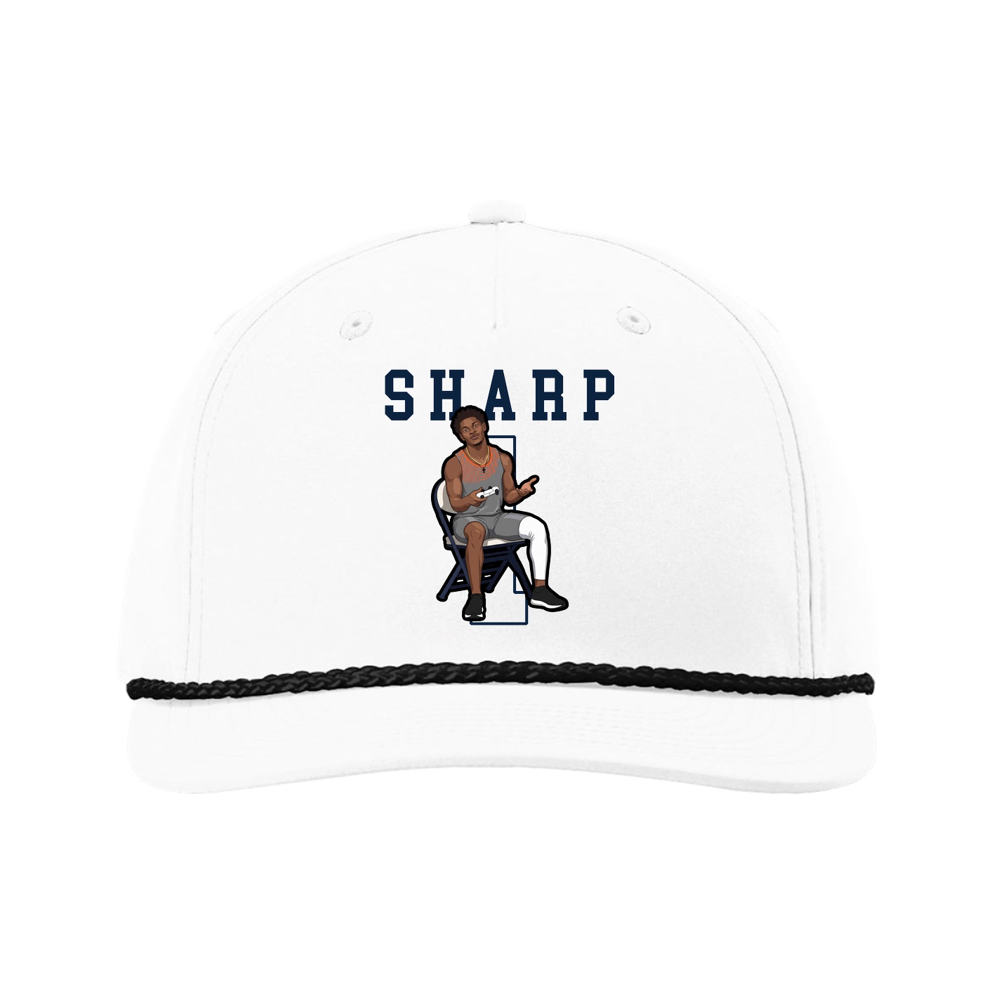 Five-Panel Classic Rope Cap — Shirsey in White