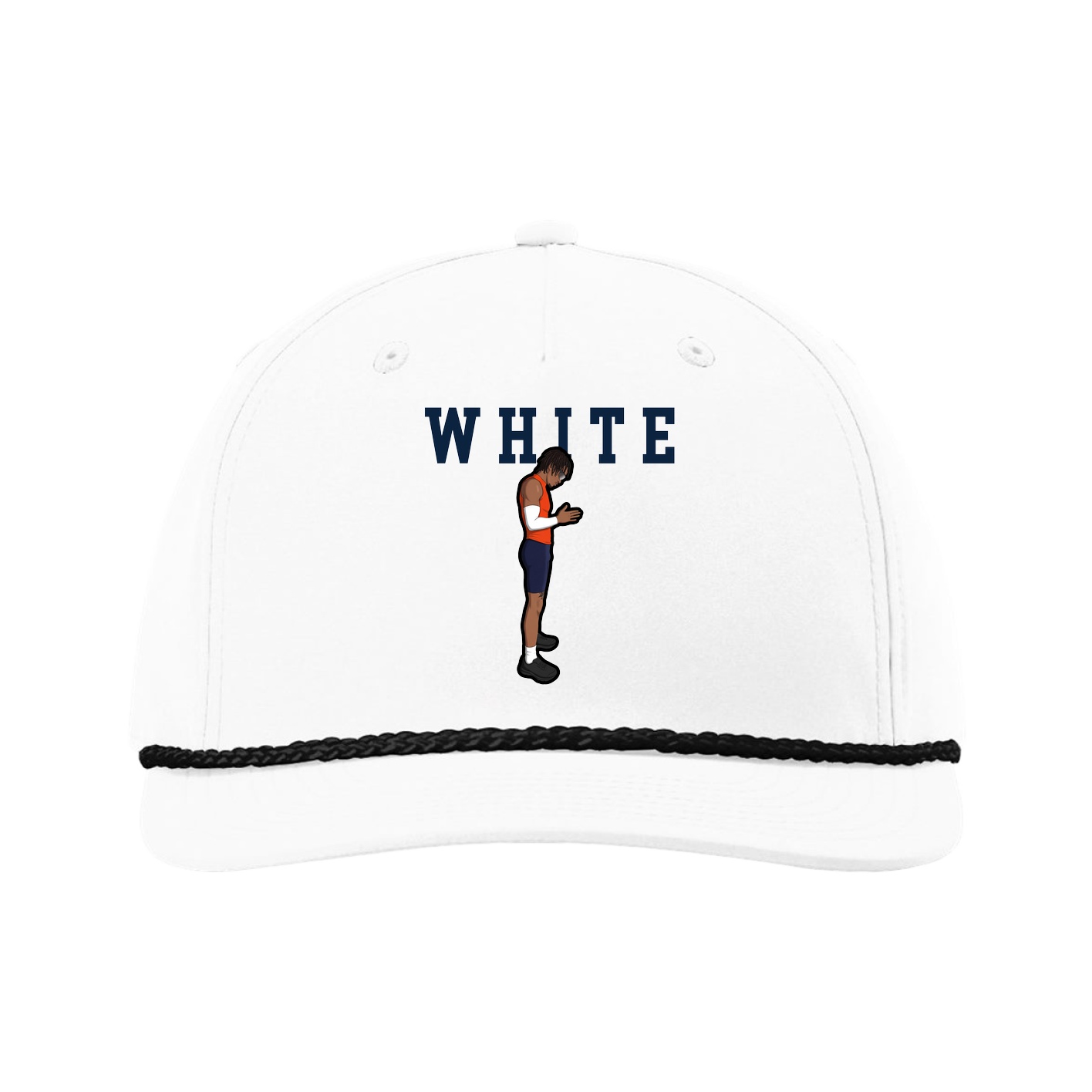 Five-Panel Classic Rope Cap — Shirsey in White