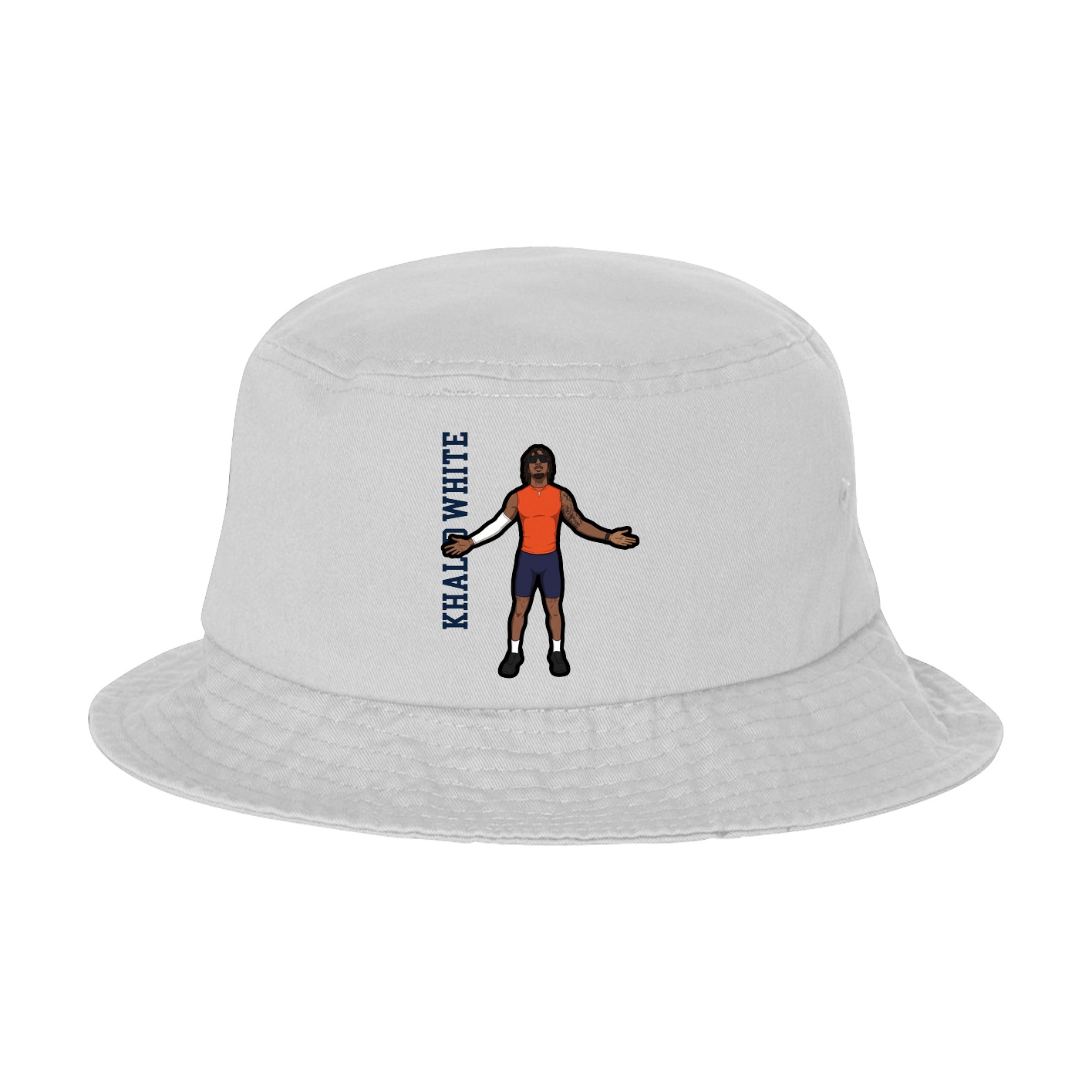 Bucket Cap — Name Vertical in White