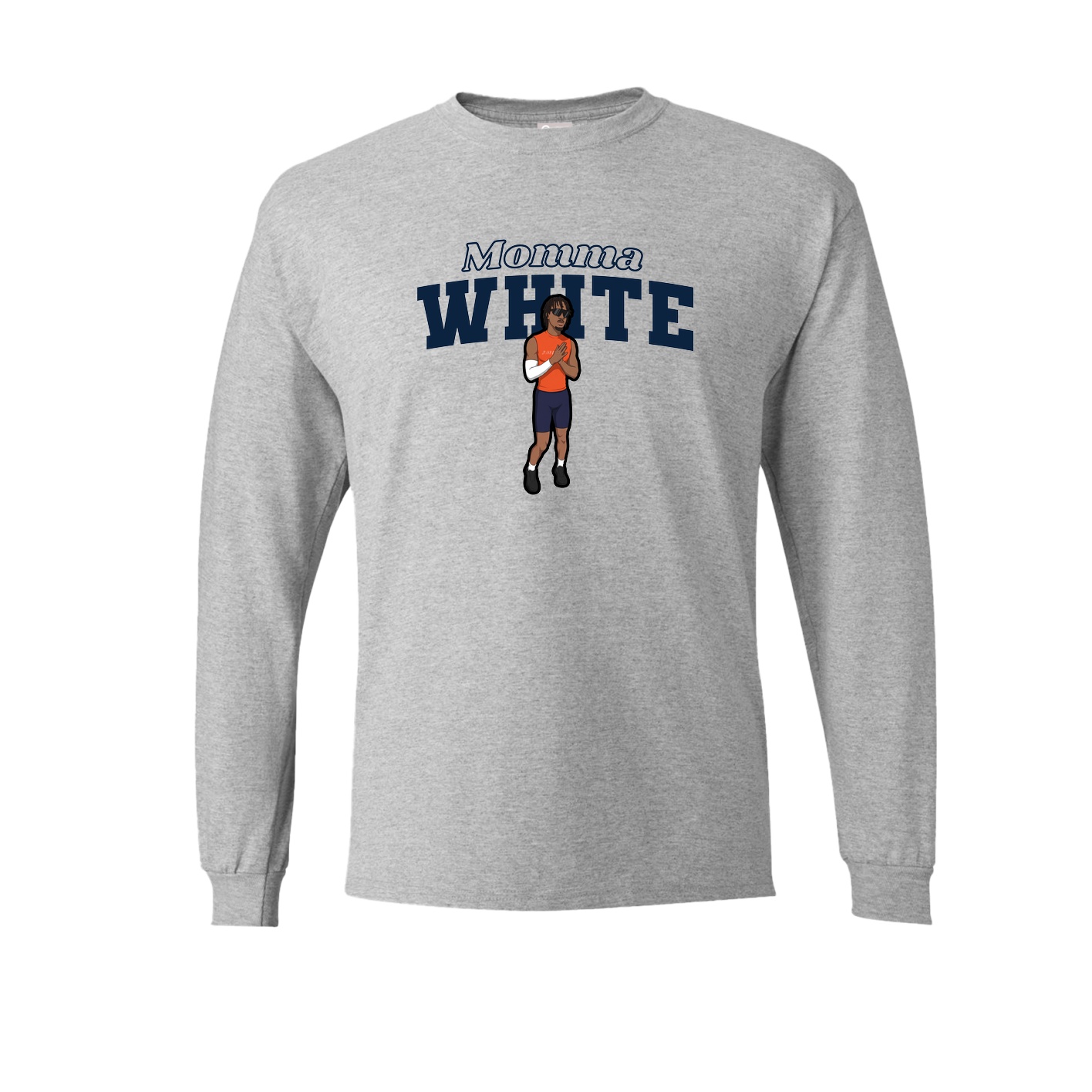 Long Sleeve Tee — Mothers Day Block in Grey