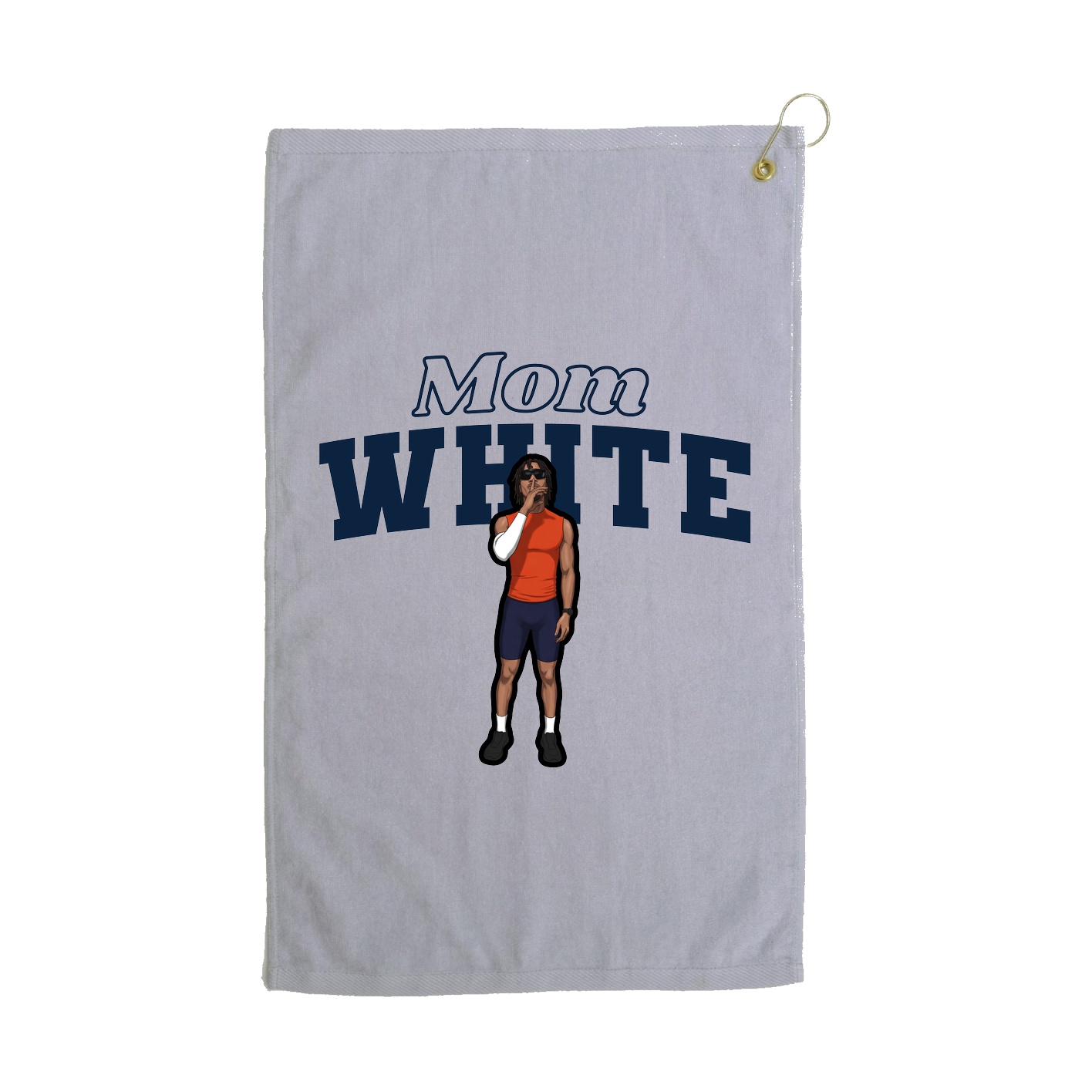 Golf Towel — Mothers Day Block in Grey