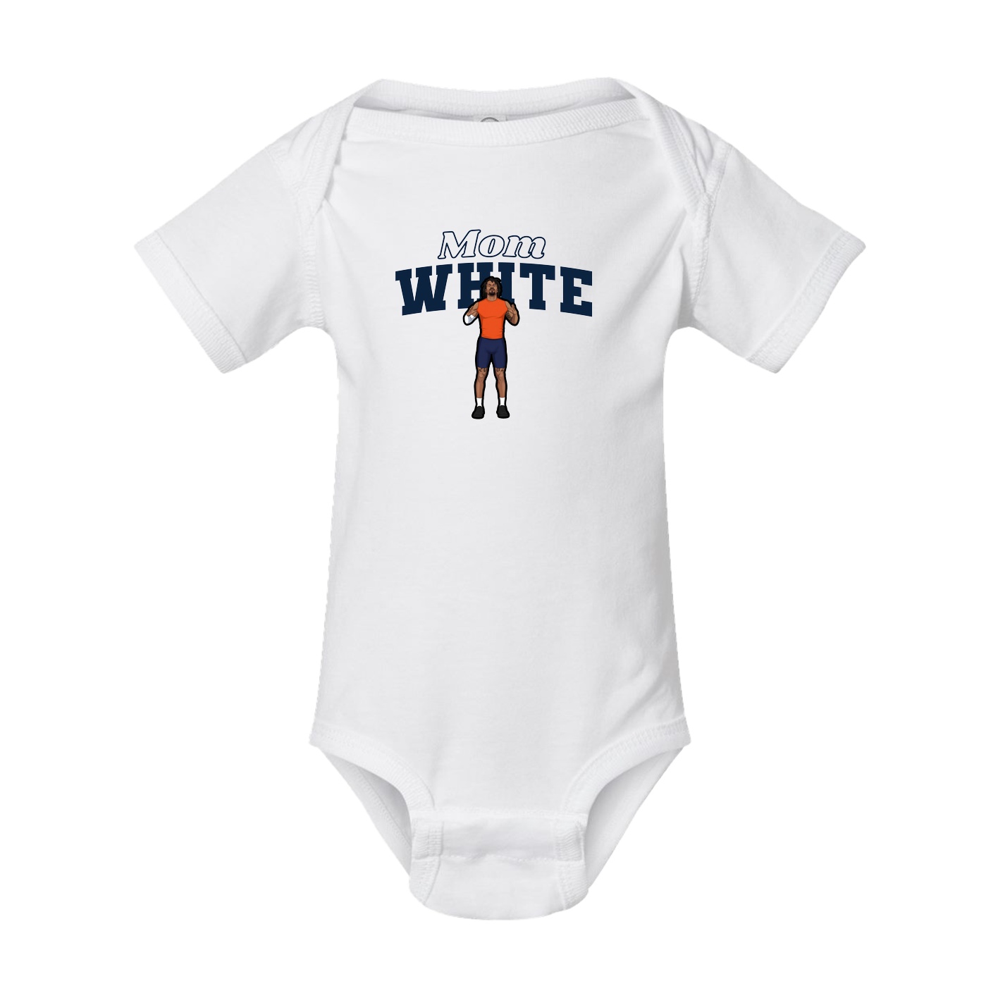 Baby Onesie — Mothers Day Block in White