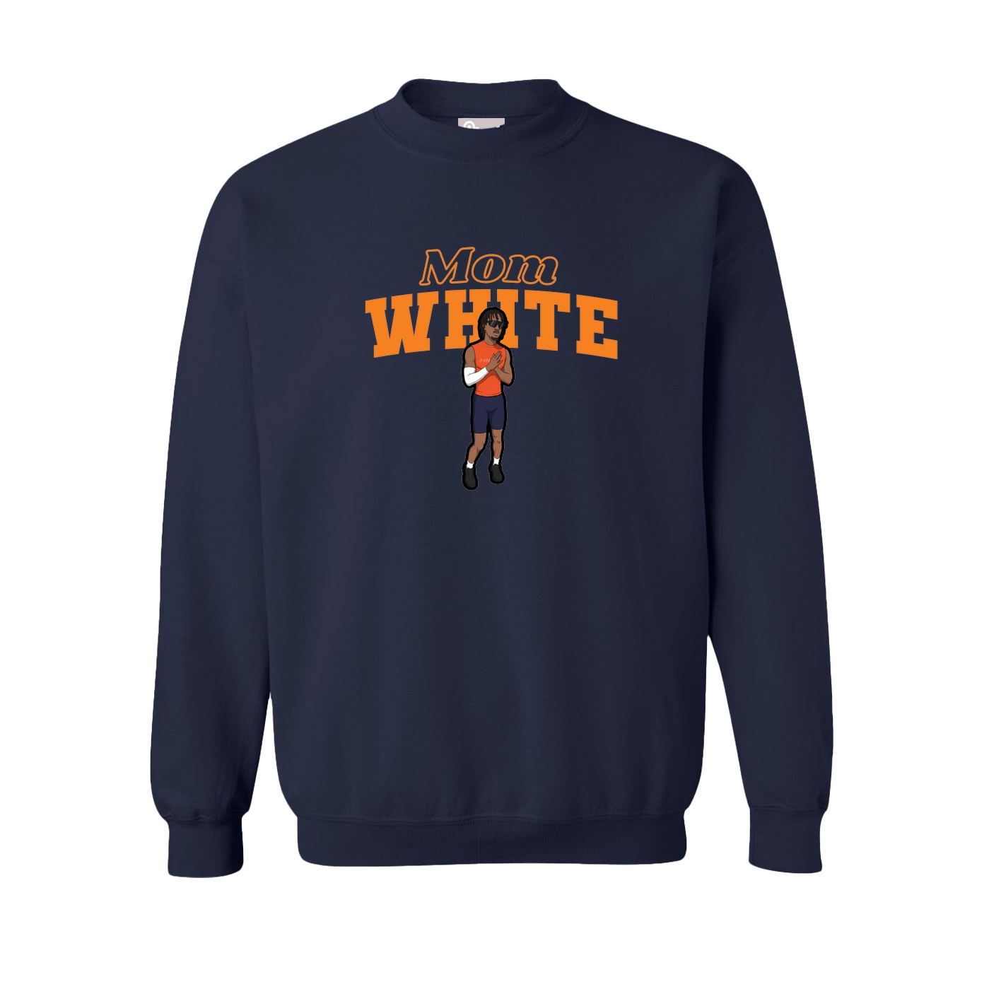 Fleece Crew — Mothers Day Block in Navy