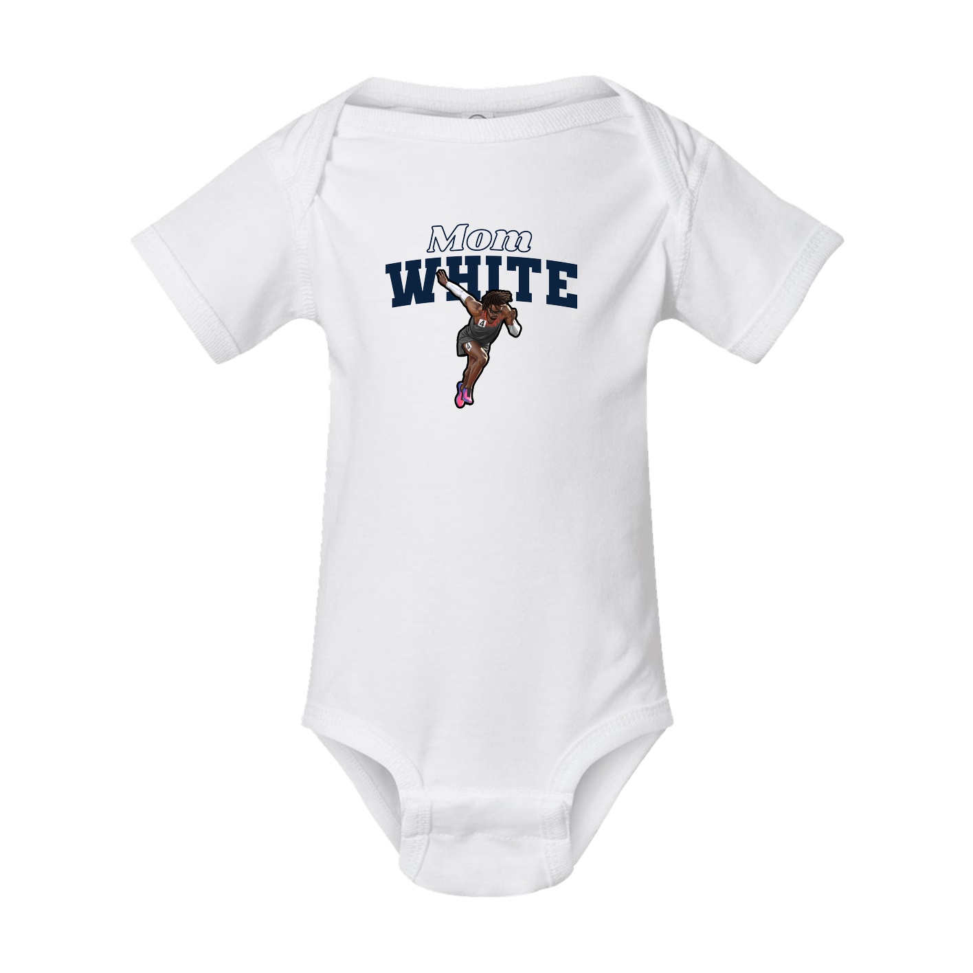 Baby Onesie — Mothers Day Block in White