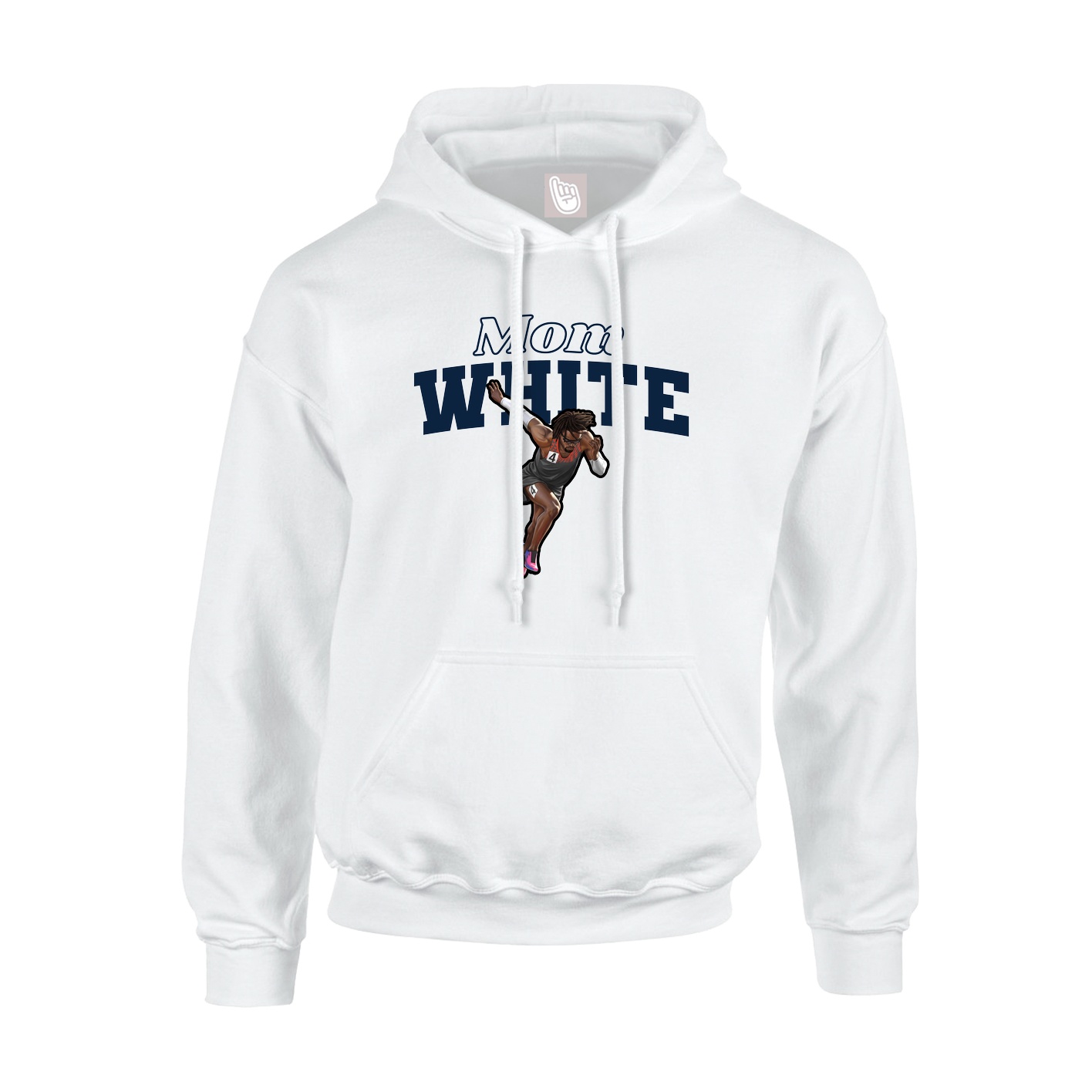 Hoodie — Mothers Day Block in White