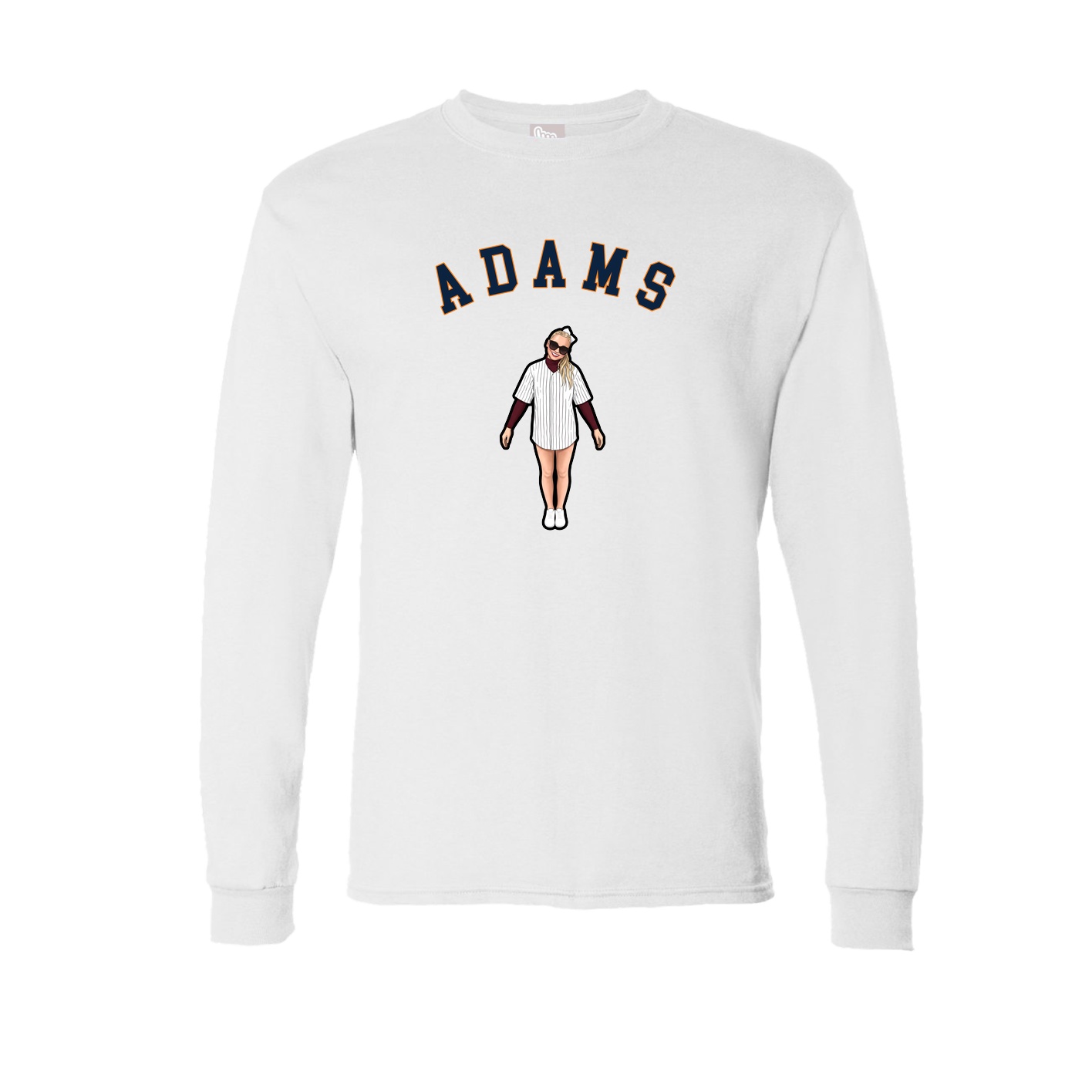 Long Sleeve Tee — Shirsey Arch in White