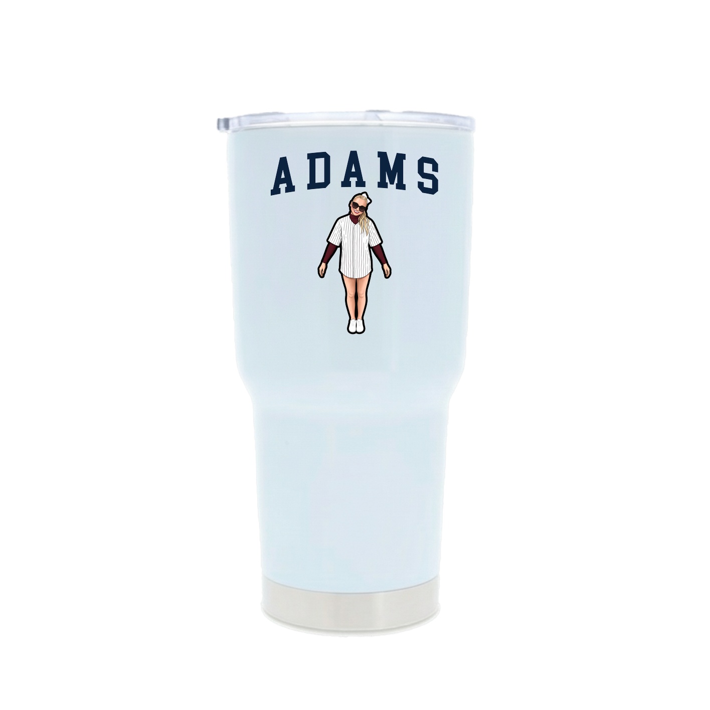 30oz Stainless Steel Tumbler — Shirsey in White