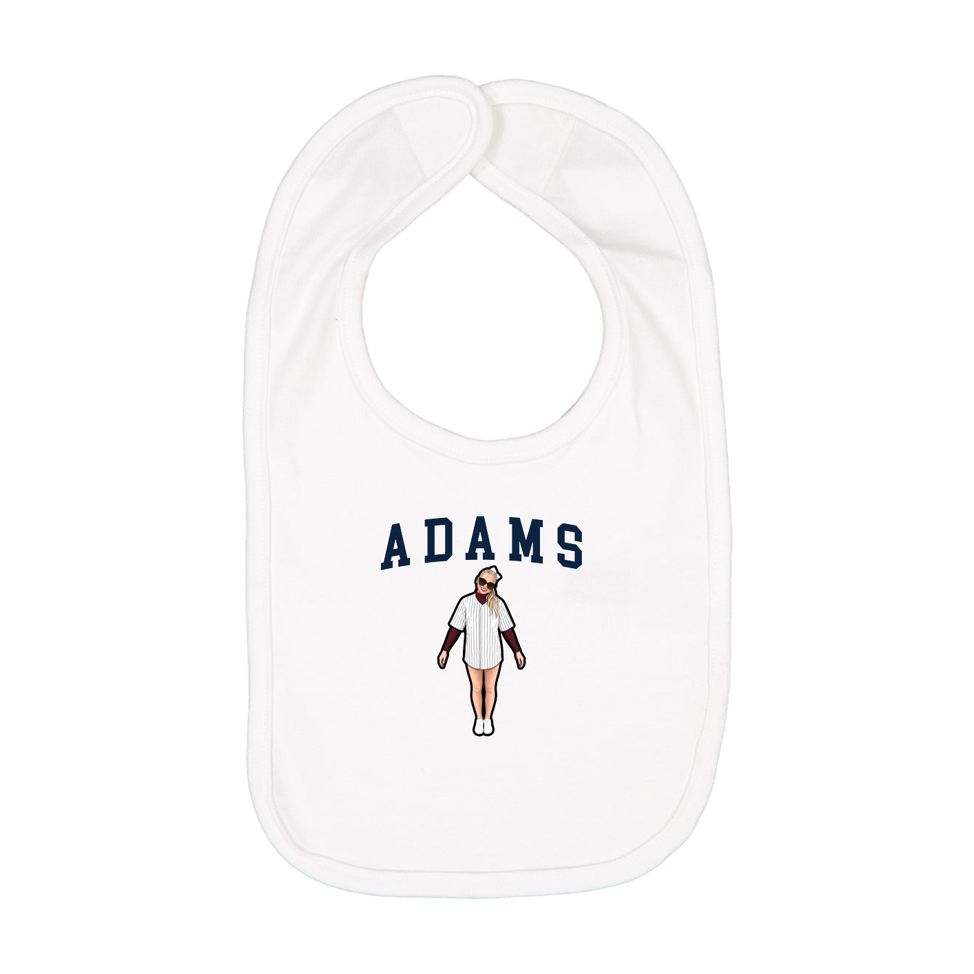 Infant Bib — Shirsey in White