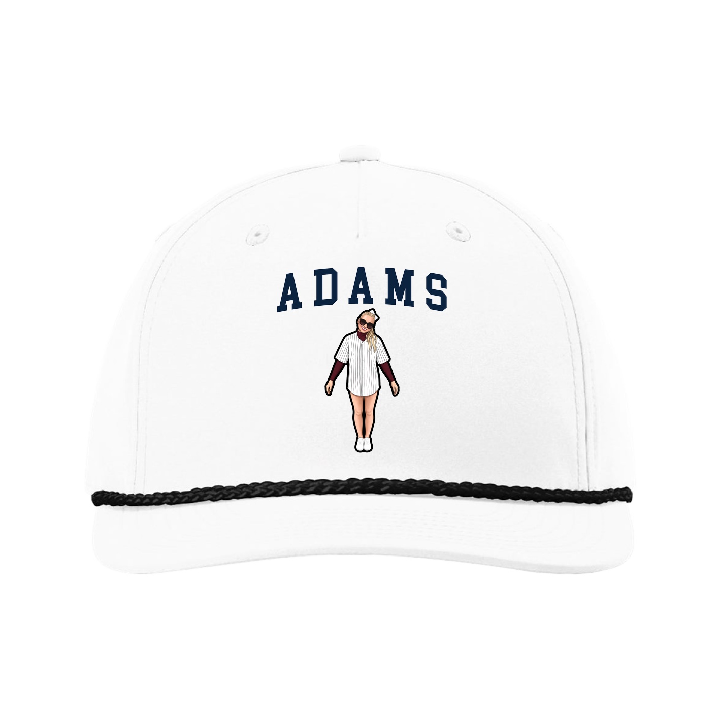Five-Panel Classic Rope Cap — Shirsey in White