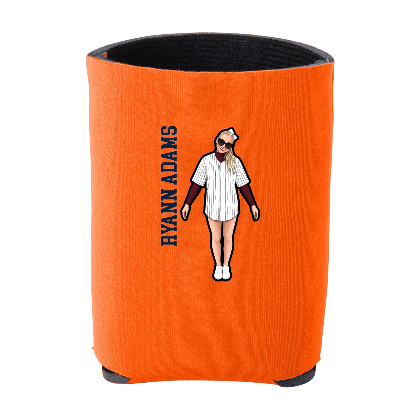 Can Holder — Name Vertical in Orange