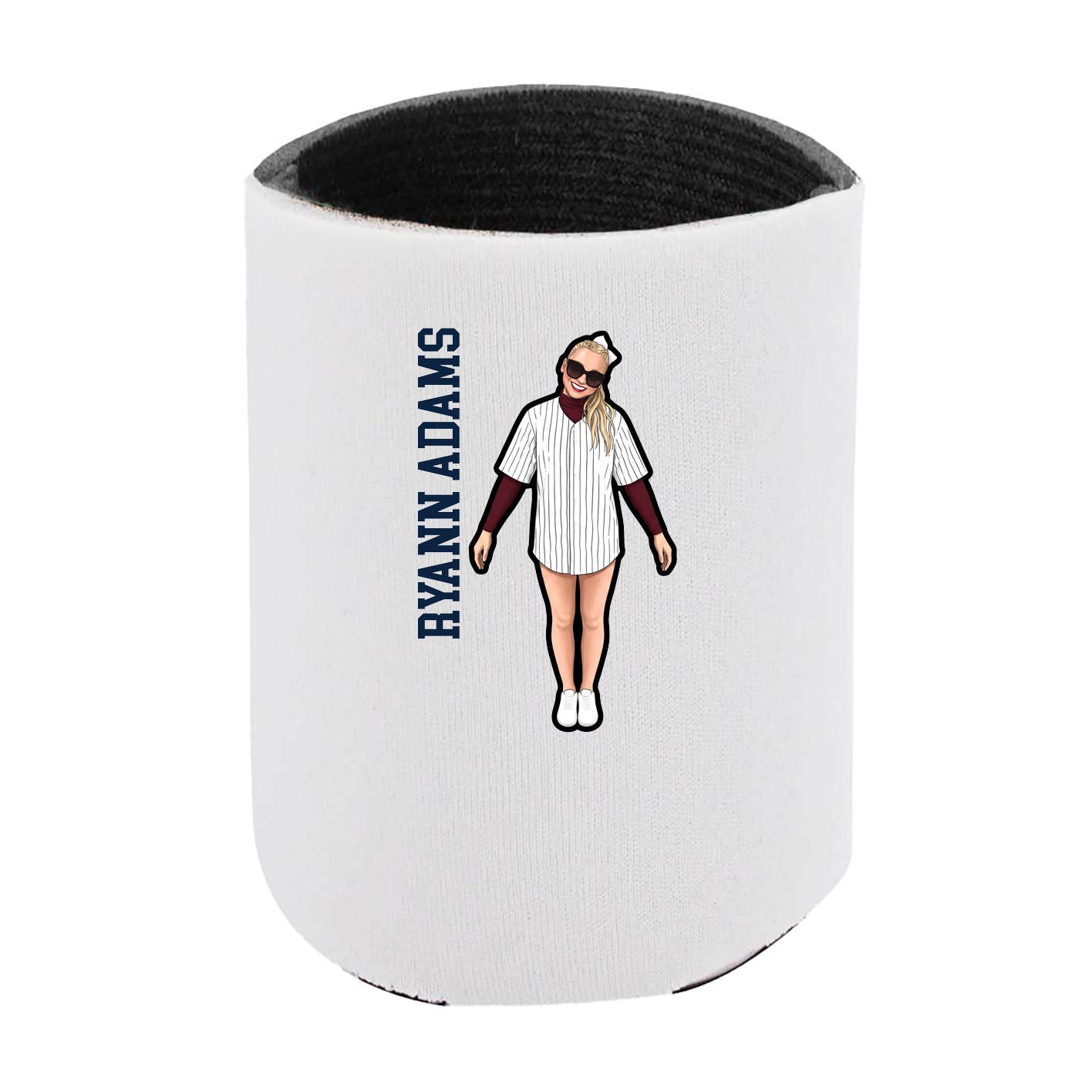 Can Holder — Name Vertical in White