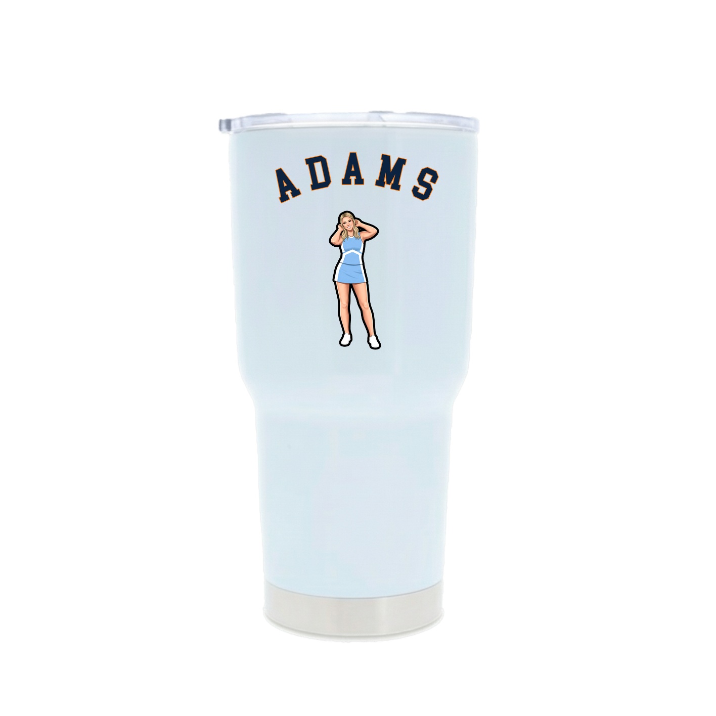 30oz Stainless Steel Tumbler — Shirsey Arch in White