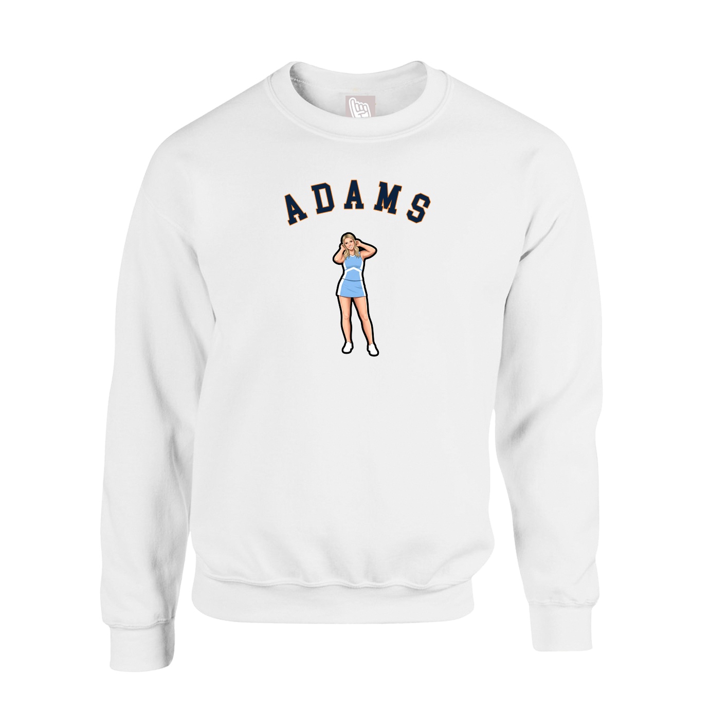 Fleece Crew — Shirsey Arch in White