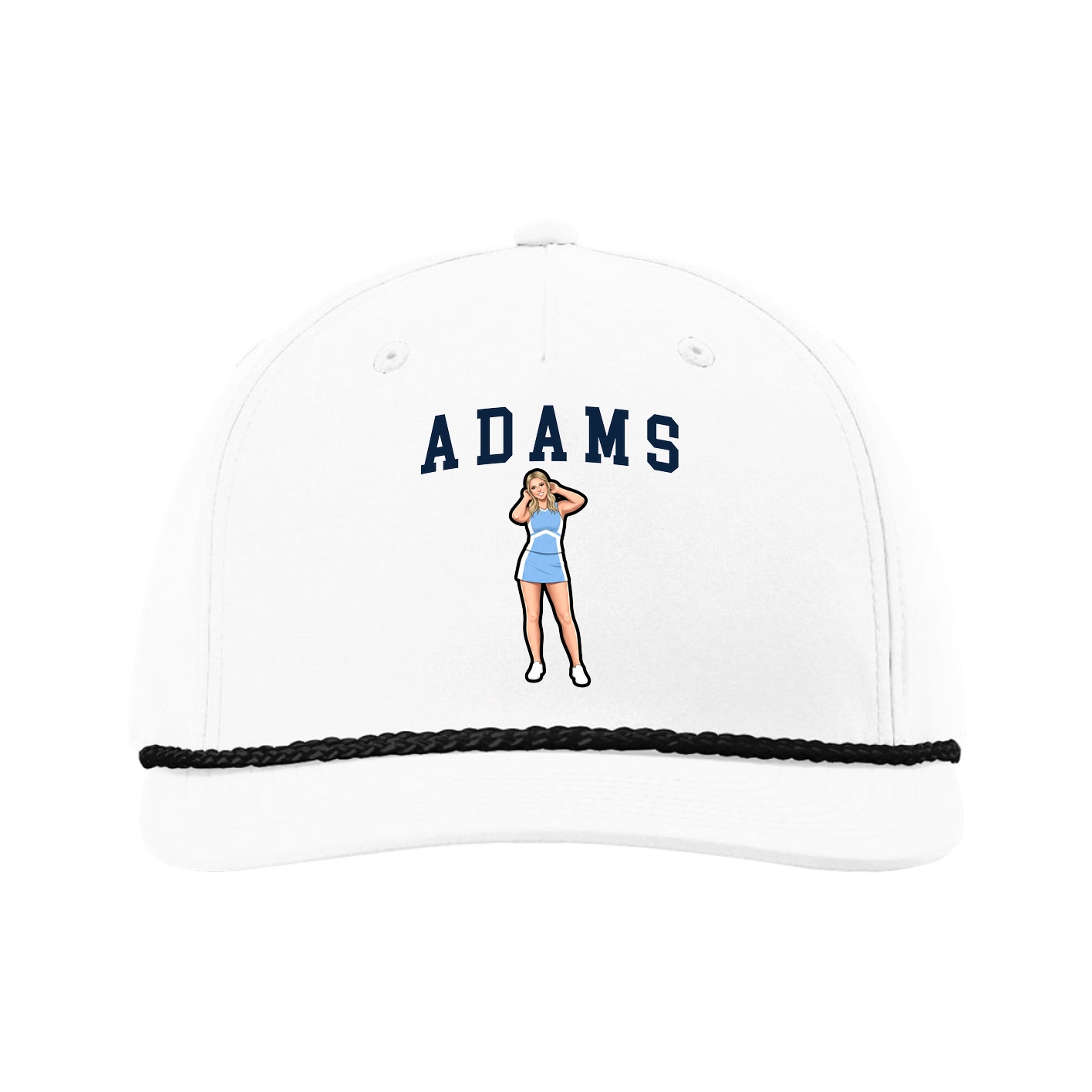 Five-Panel Classic Rope Cap — Shirsey in White