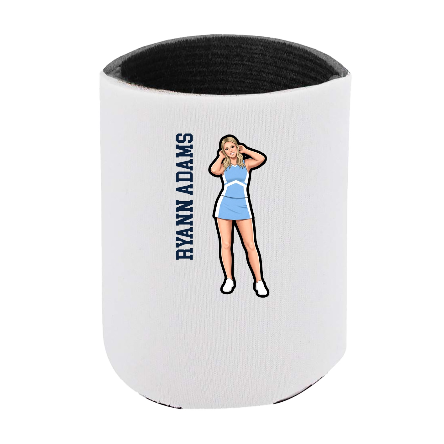 Can Holder — Name Vertical in White