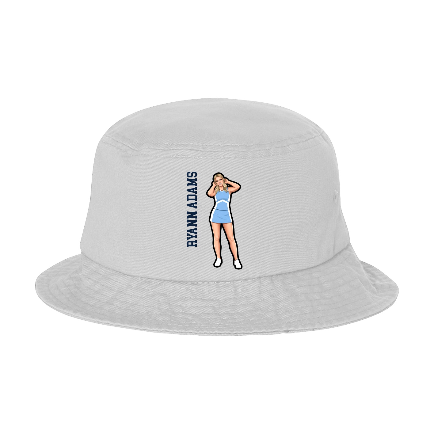Bucket Cap — Name Vertical in White