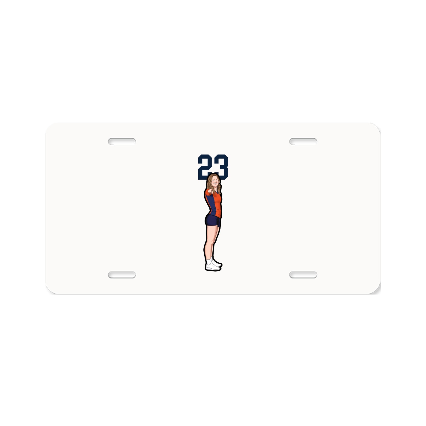 License Plate — Number Top in Classic