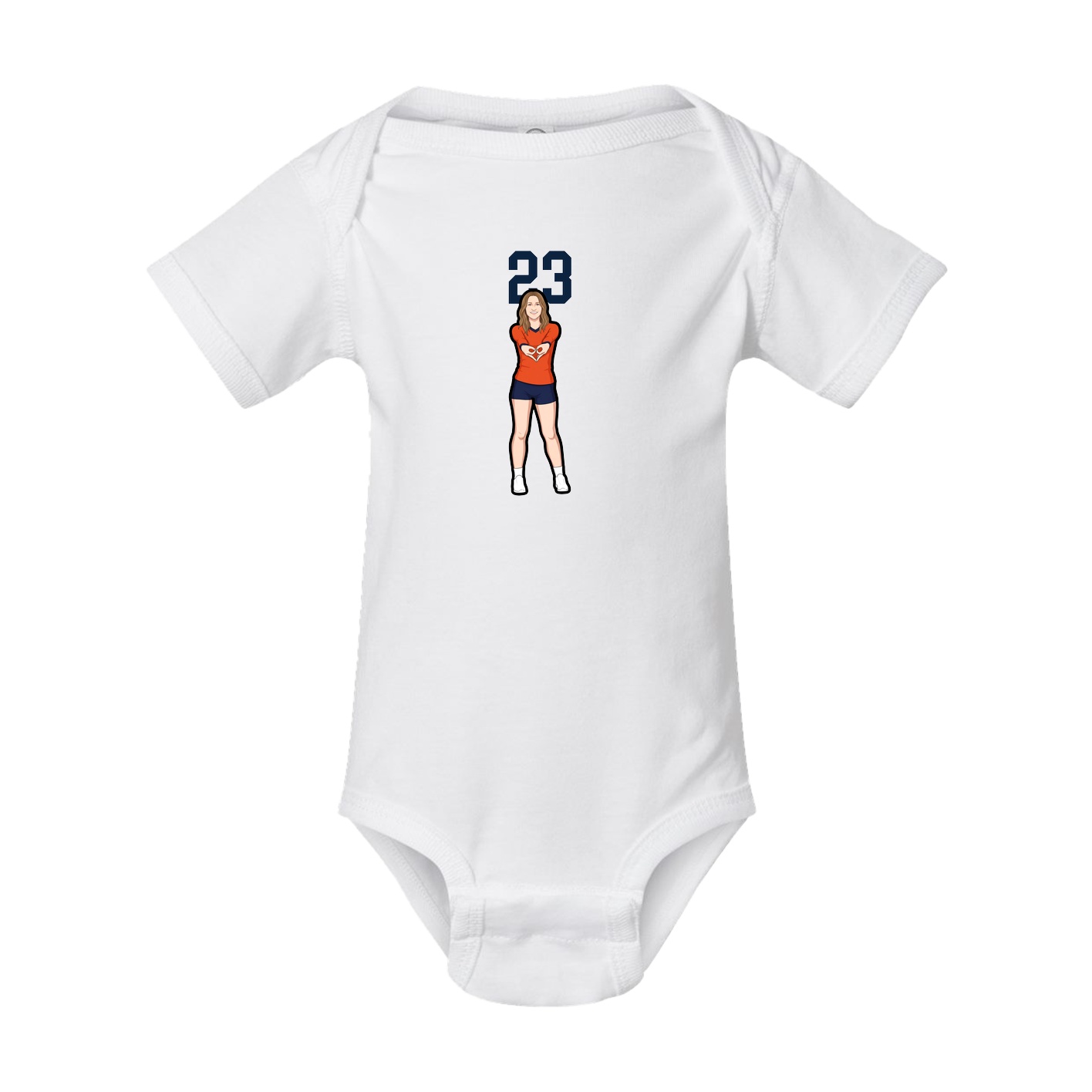 Baby Onesie — Number Top in White