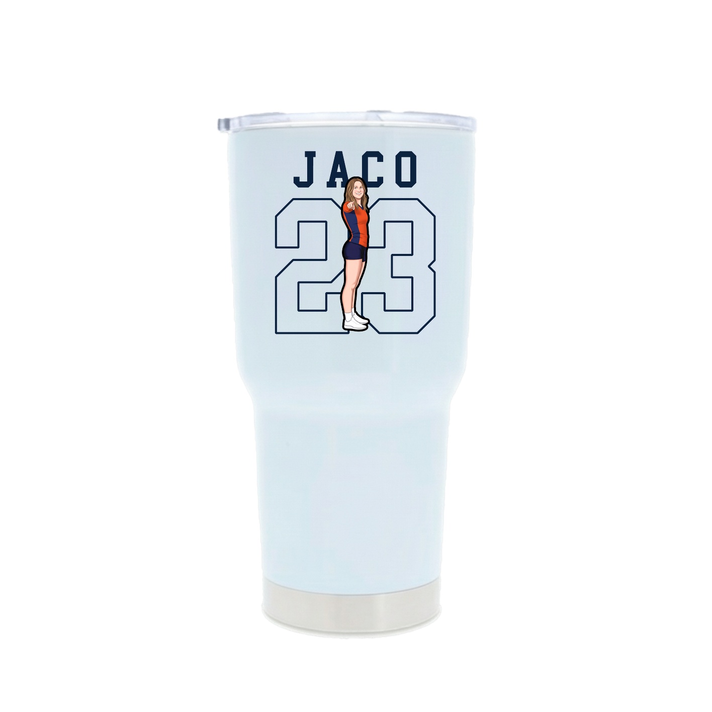 30oz Stainless Steel Tumbler — Shirsey in White