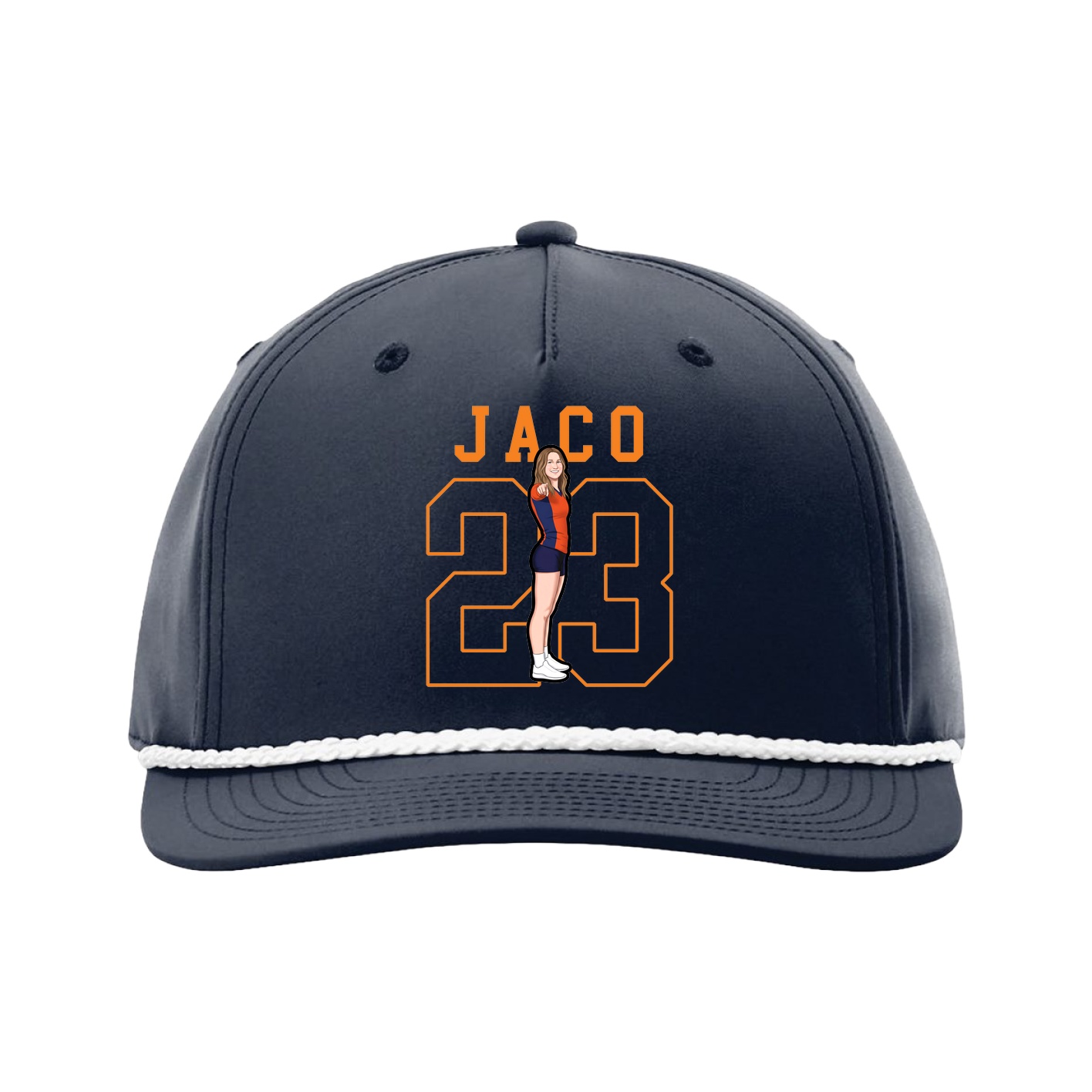 Five-Panel Classic Rope Cap — Shirsey in Navy