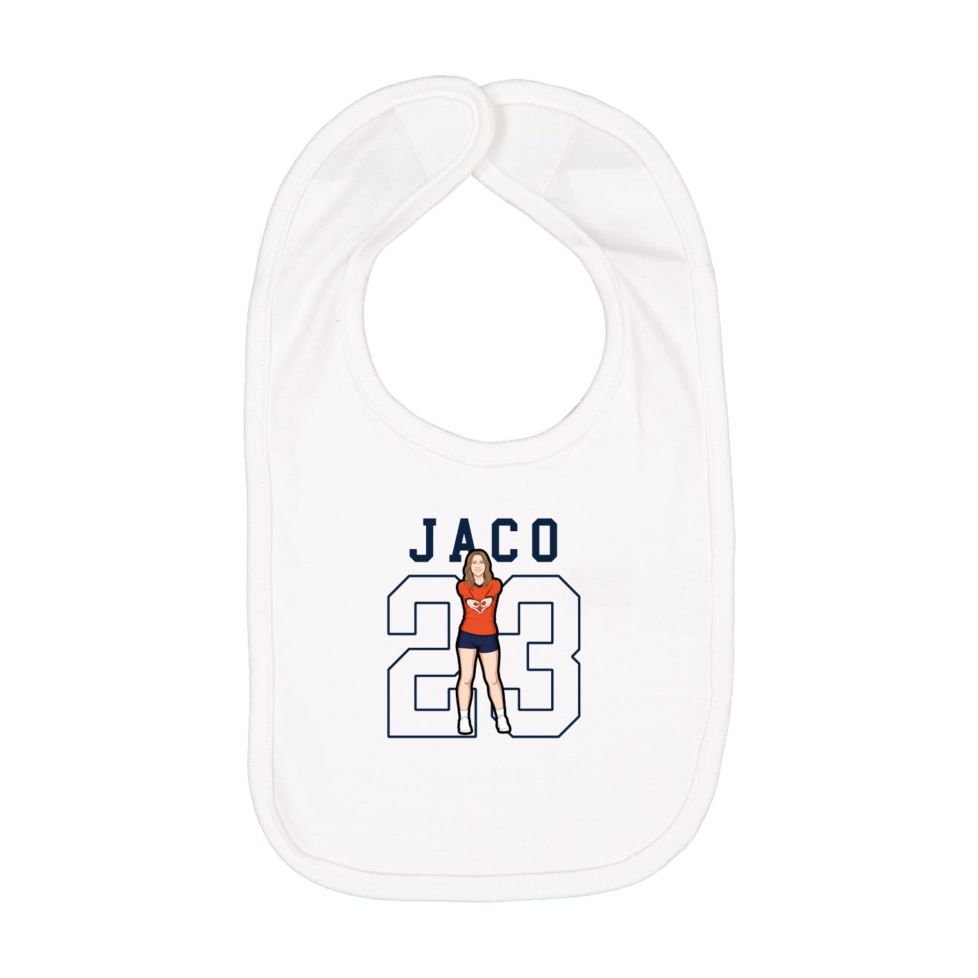 Infant Bib — Shirsey in White