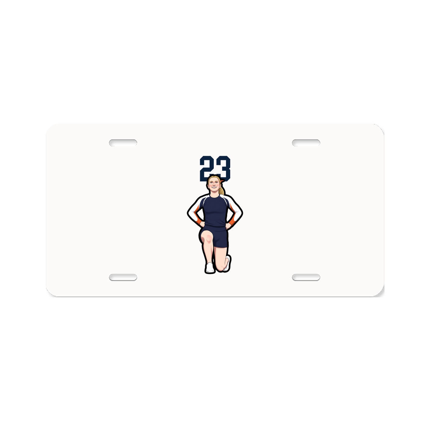 License Plate — Number Top in Classic