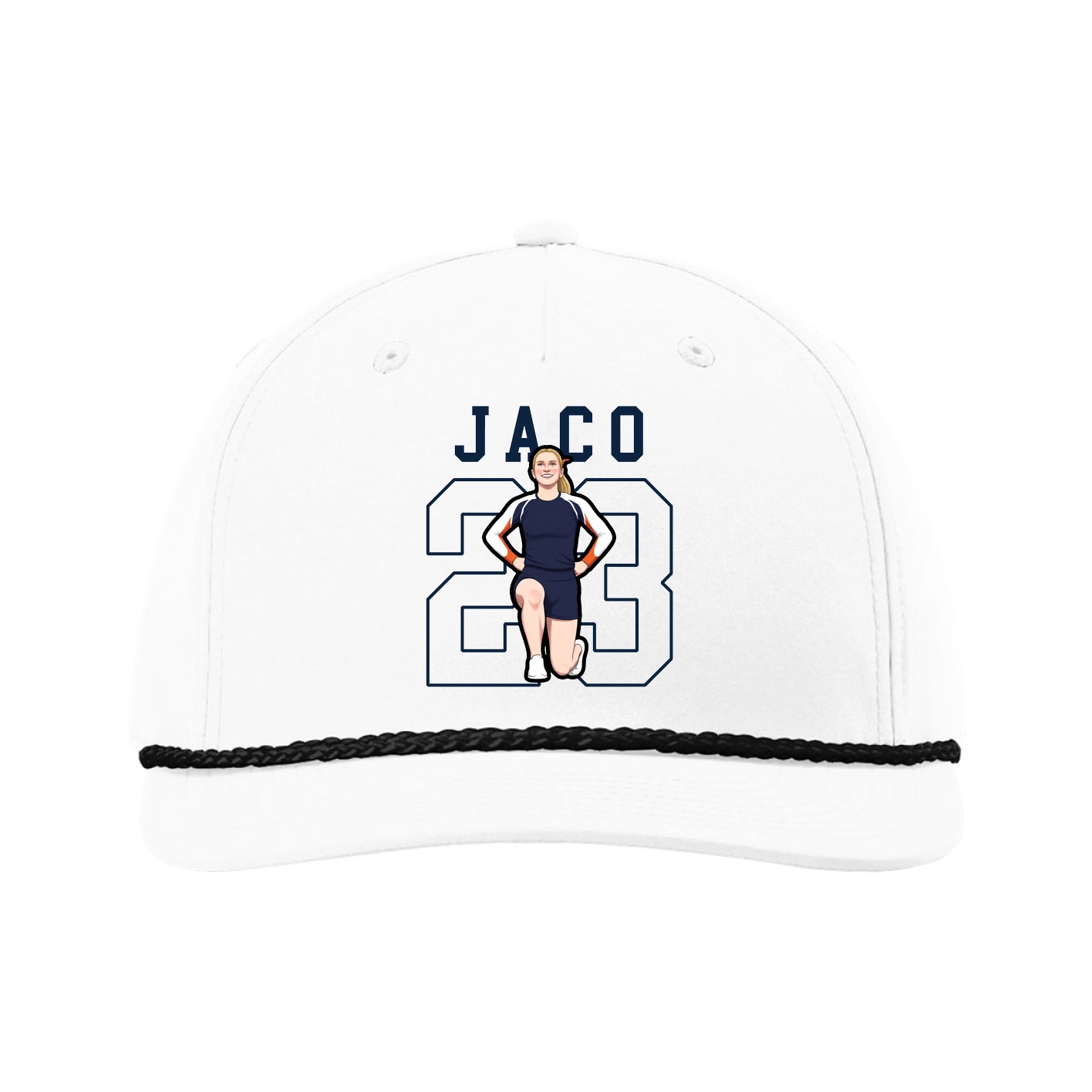 Five-Panel Classic Rope Cap — Shirsey in White