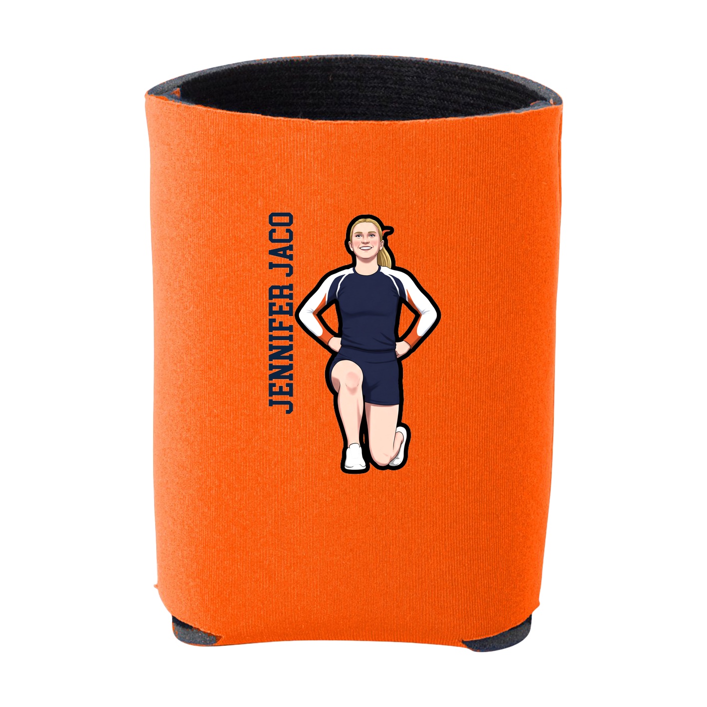 Can Holder — Name Vertical in Orange