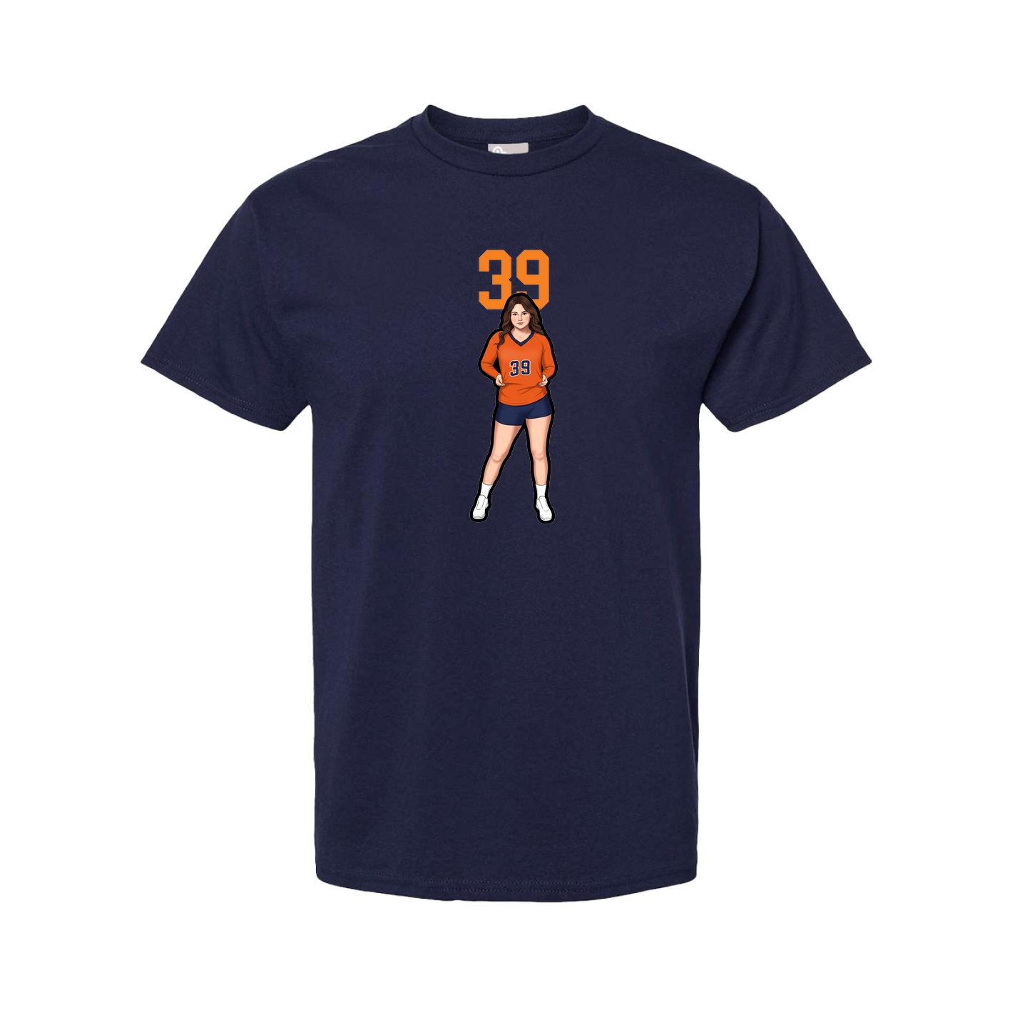 Youth Tee — Number Top in Navy