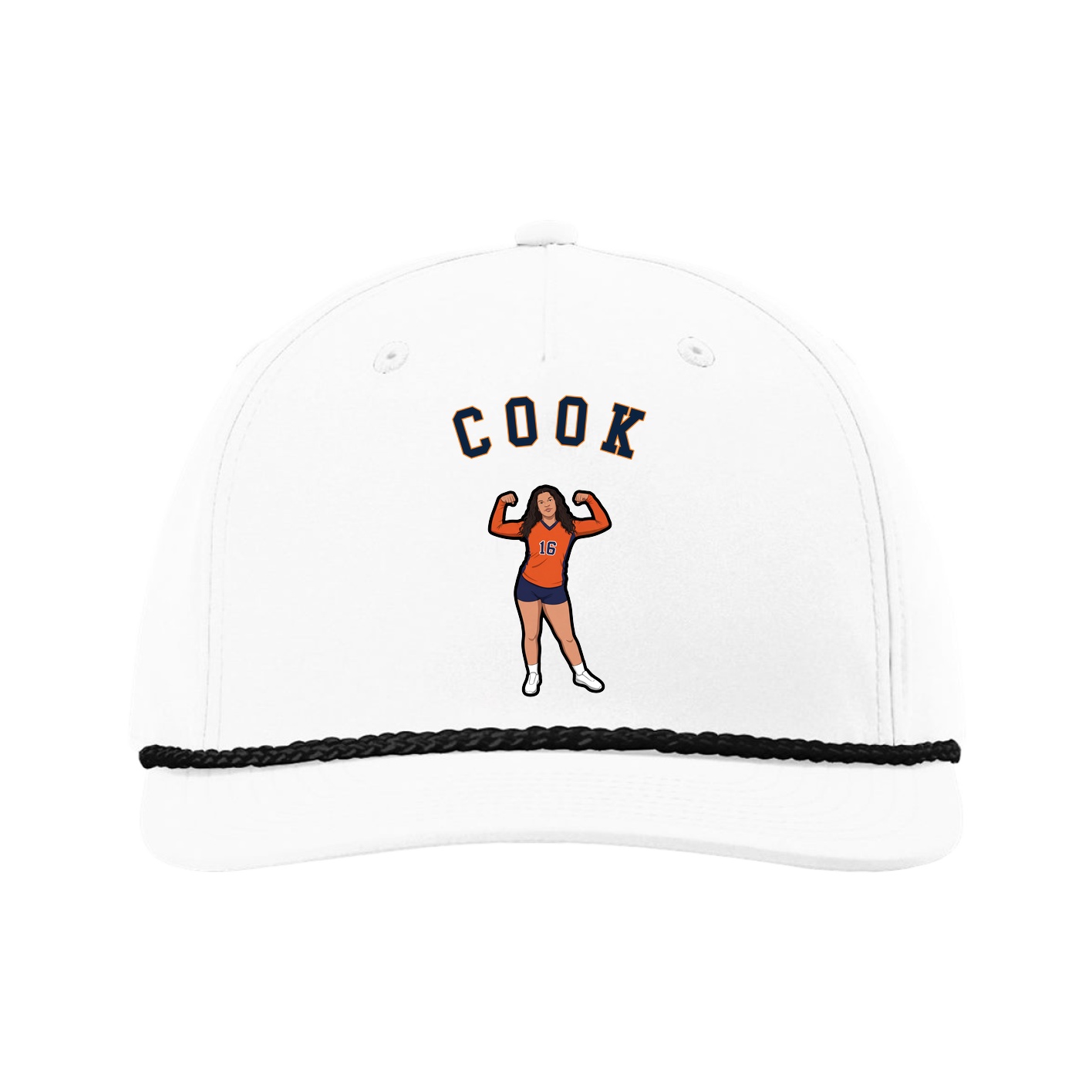 Five-Panel Classic Rope Cap — Shirsey Arch in White