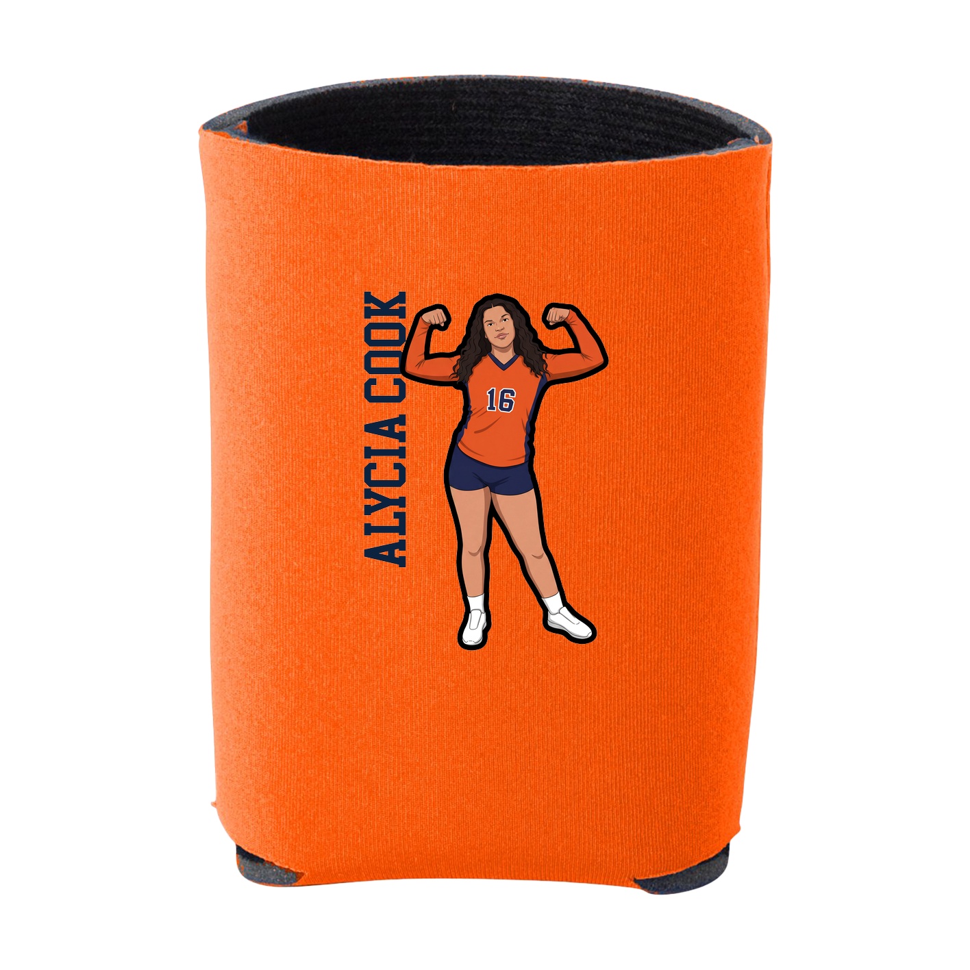 Can Holder — Name Vertical in Orange