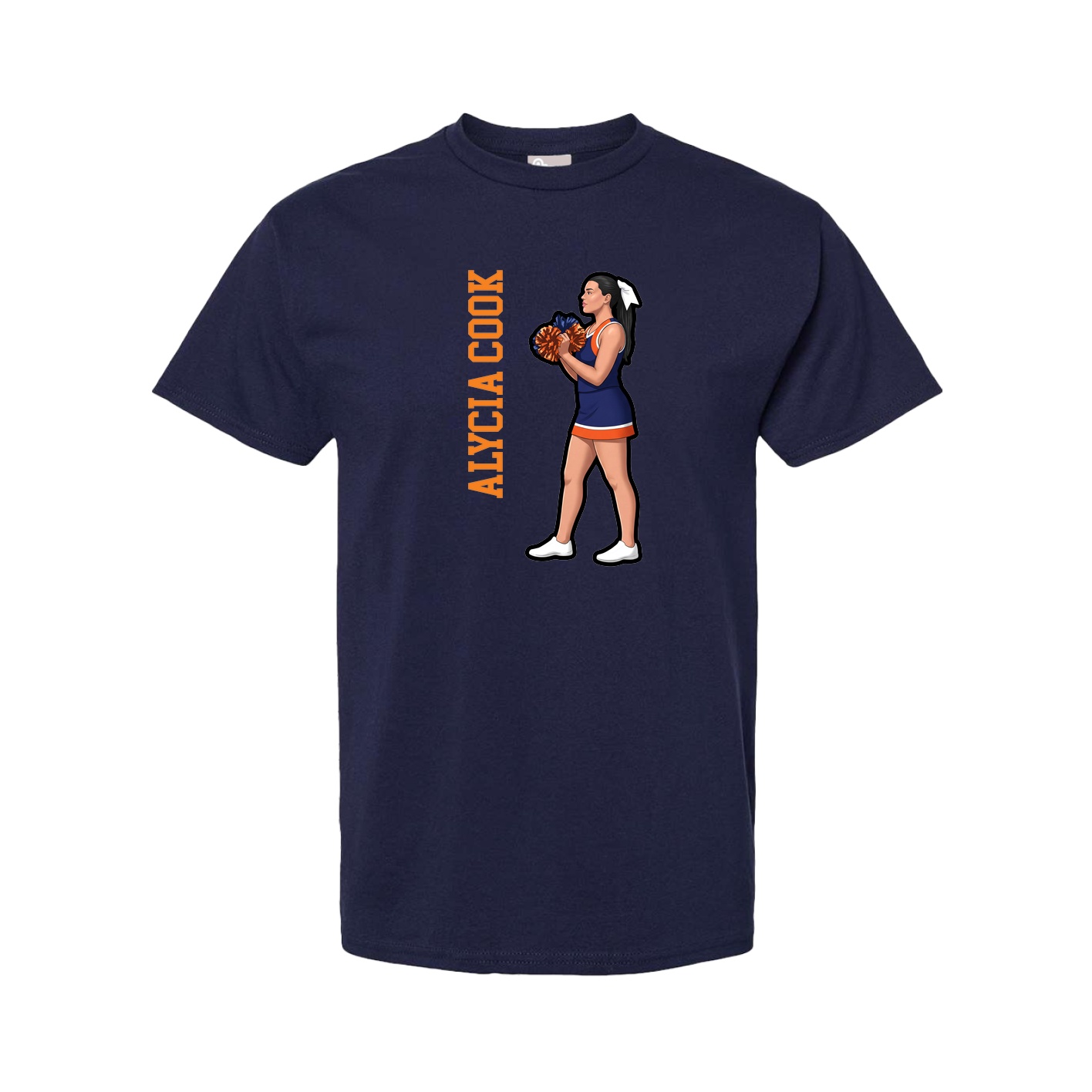 Tee — Name Vertical in Navy