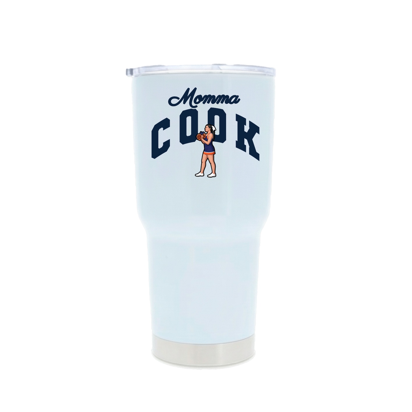 30oz Stainless Steel Tumbler — Mothers Day Arch in White