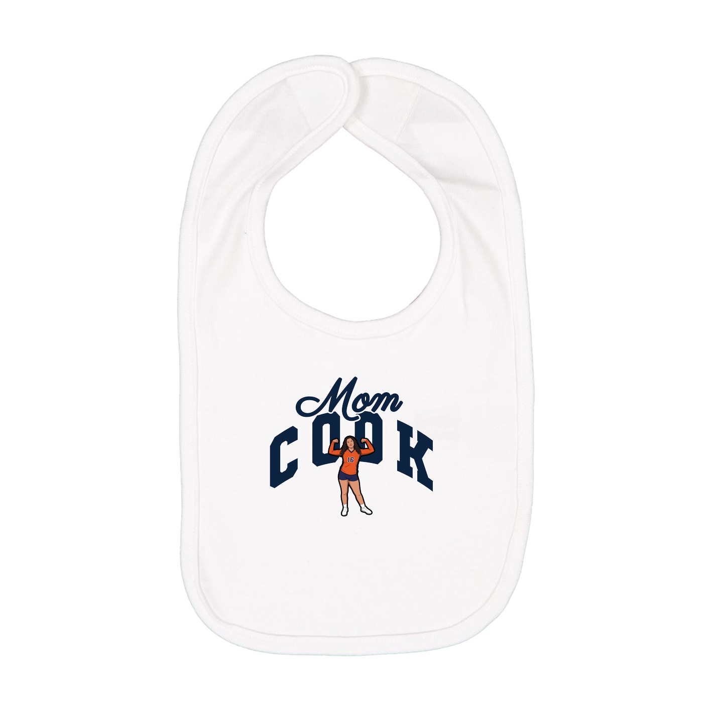 Infant Bib — Mothers Day Arch in White